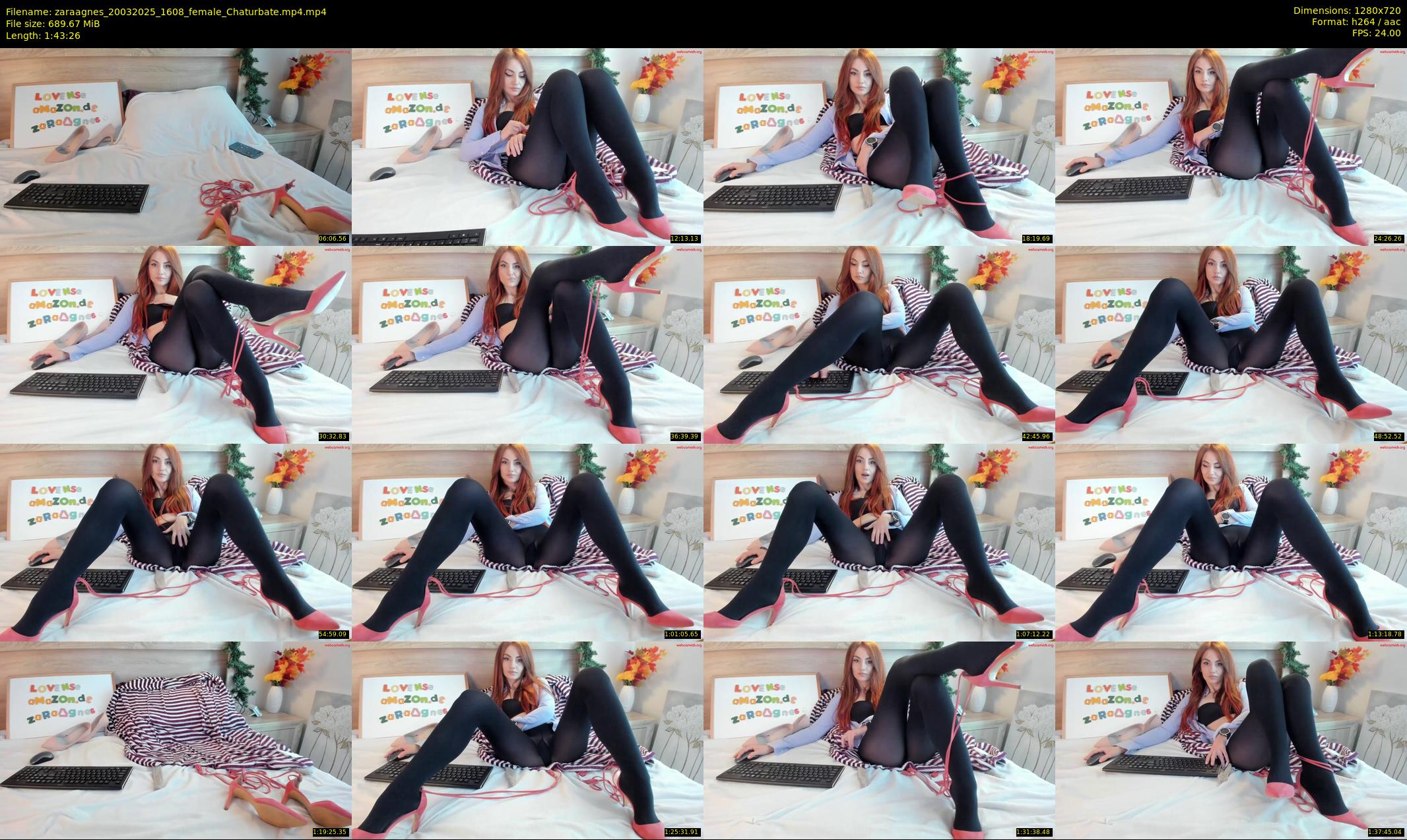 zaraagnes — 104 minute Chaturbate female cam show recording, 720p, Mar 20, 2025