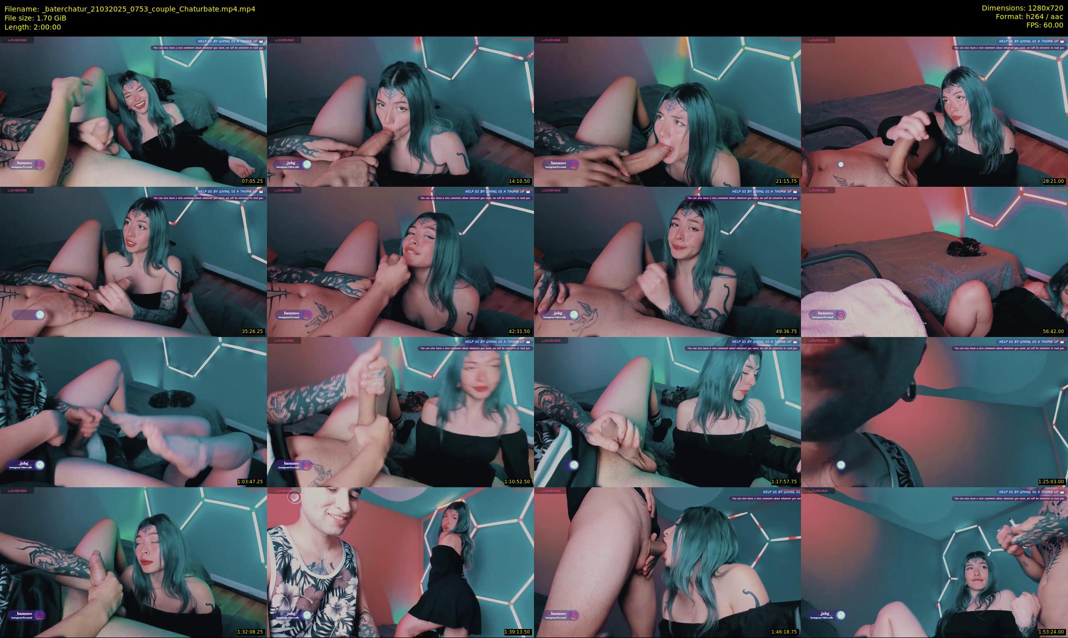 _baterchatur — 120 minute Chaturbate couple cam show recording, 720p, Mar 21, 2025