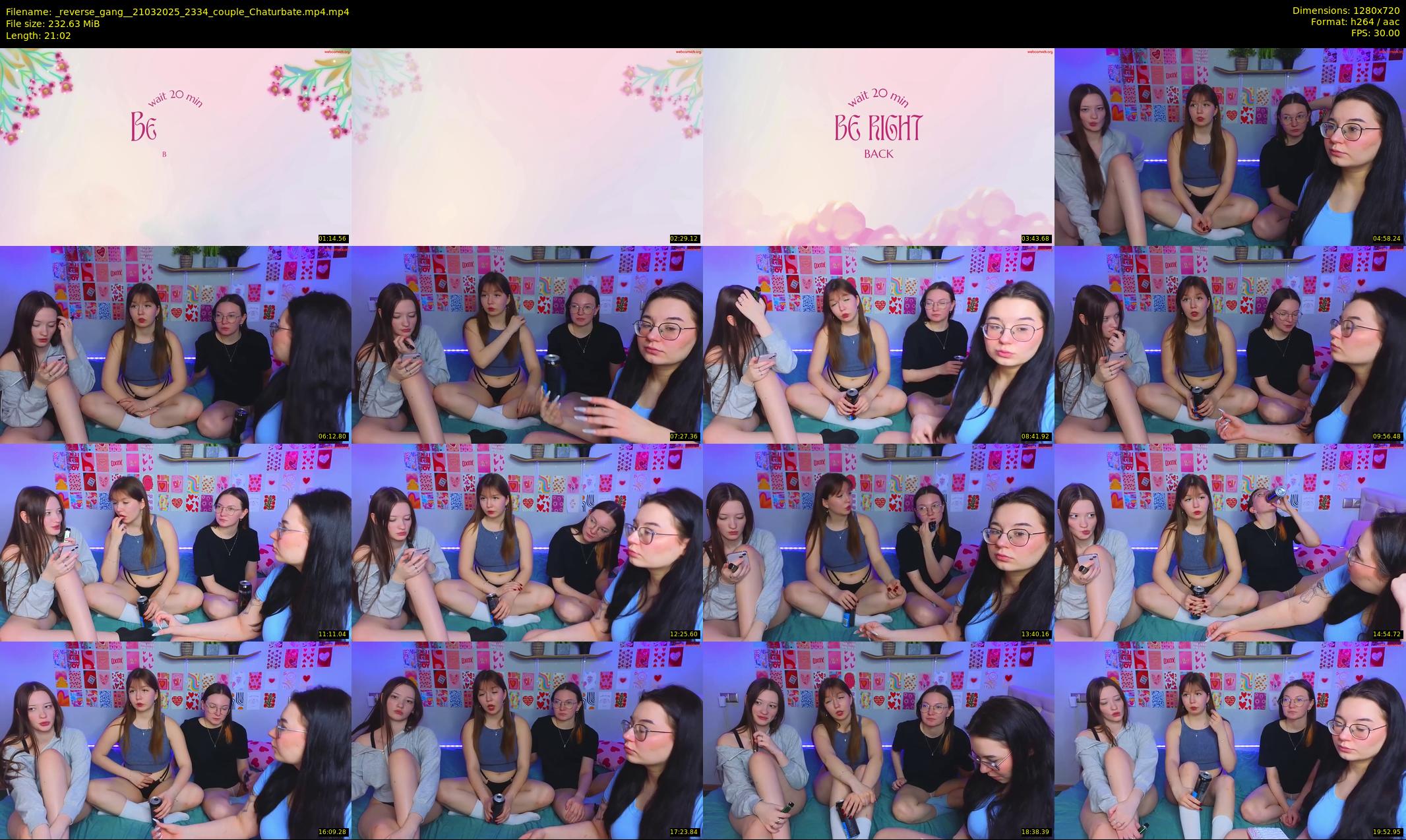 _reverse_gang_ — 22 minute Chaturbate couple cam show recording, 720p, Mar 21, 2025