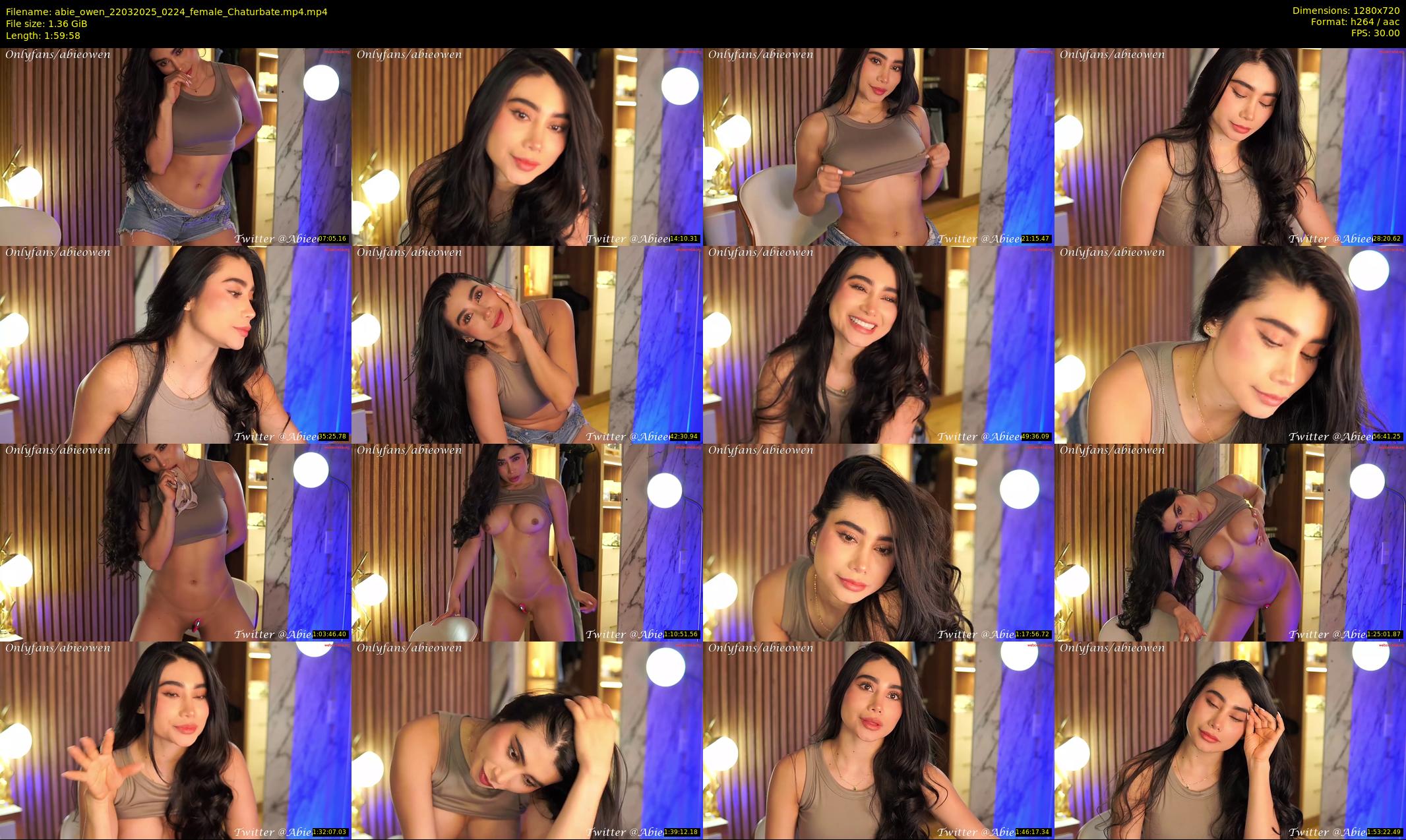 abie_owen — 120 minute Chaturbate female cam show recording, 720p, Mar 22, 2025