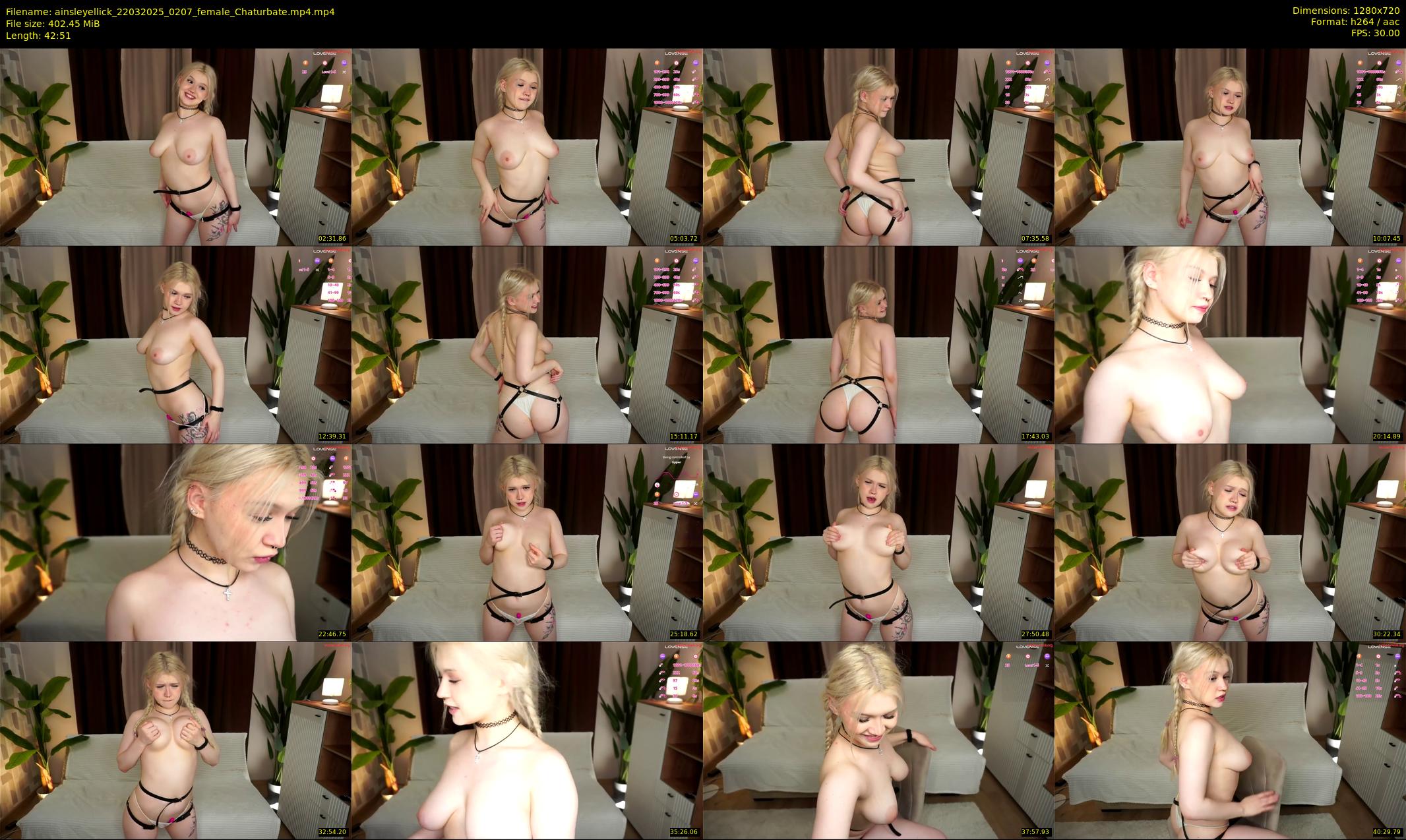 ainsleyellick — 43 minute Chaturbate female cam show recording, 720p, Mar 22, 2025