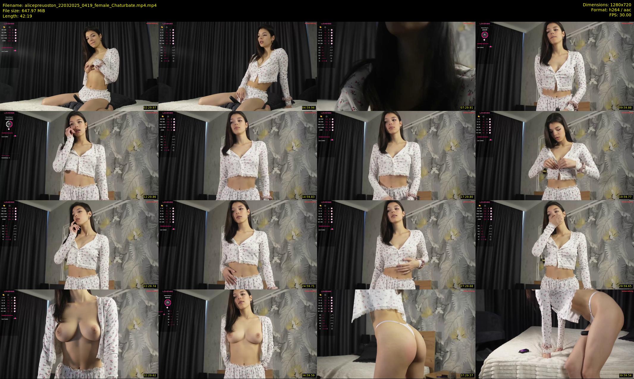 alicepreuoston — 43 minute Chaturbate female cam show recording, 720p, Mar 22, 2025