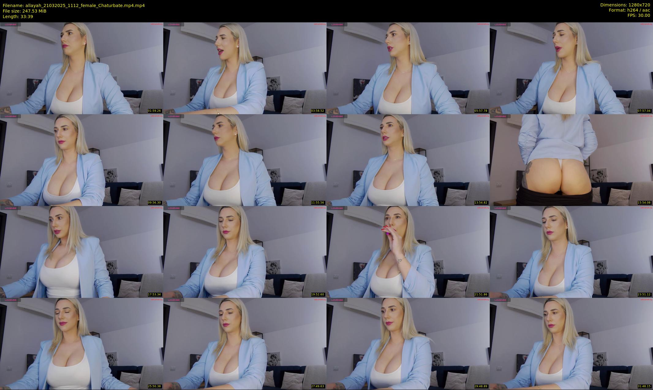allayah — 34 minute Chaturbate female cam show recording, 720p, Mar 21, 2025