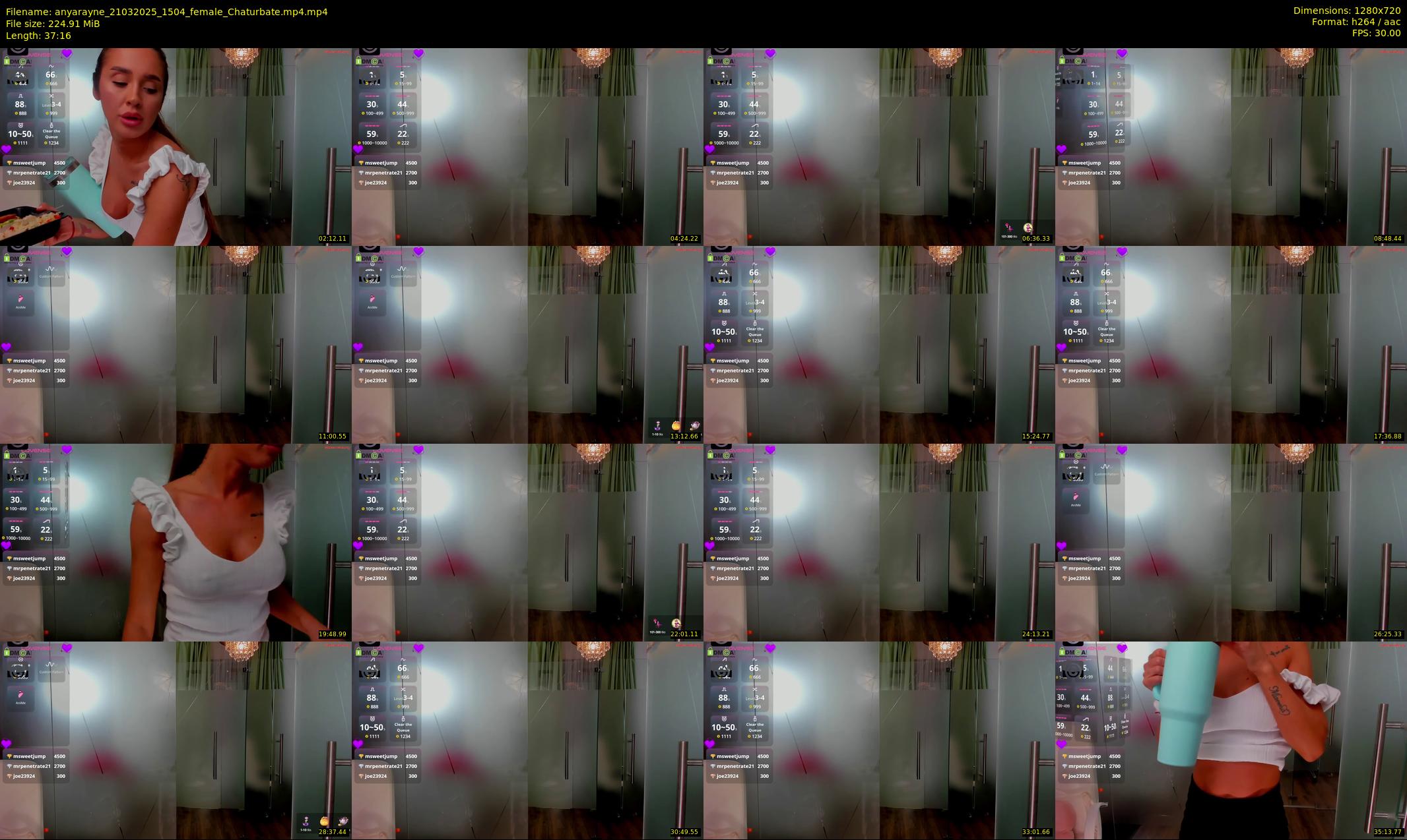 anyarayne — 38 minute Chaturbate female cam show recording, 720p, Mar 21, 2025