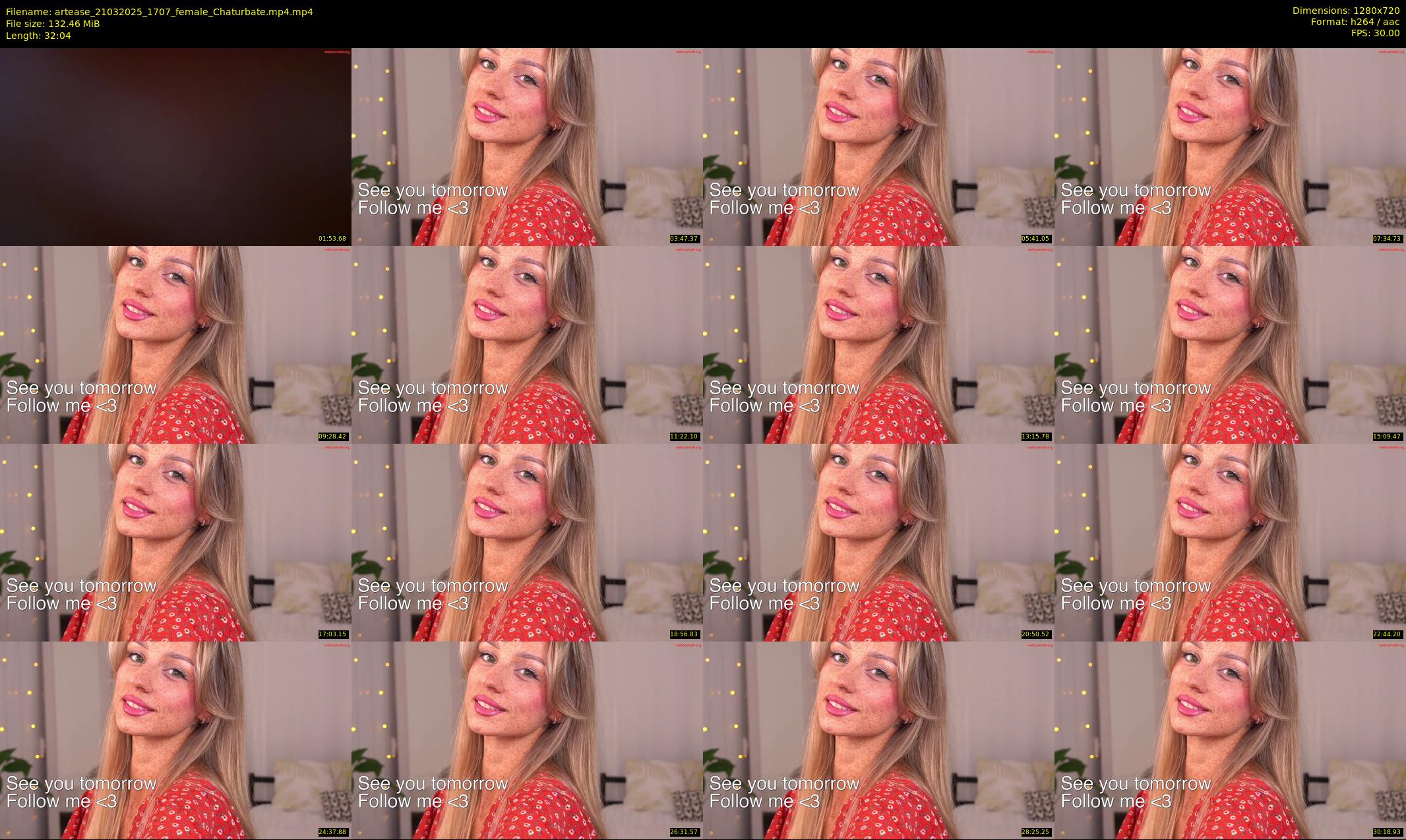 artease — 33 minute Chaturbate female cam show recording, 720p, Mar 21, 2025
