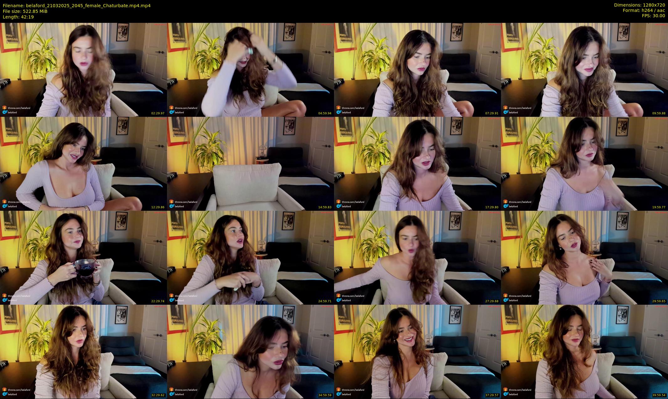 belaford — 43 minute Chaturbate female cam show recording, 720p, Mar 21, 2025