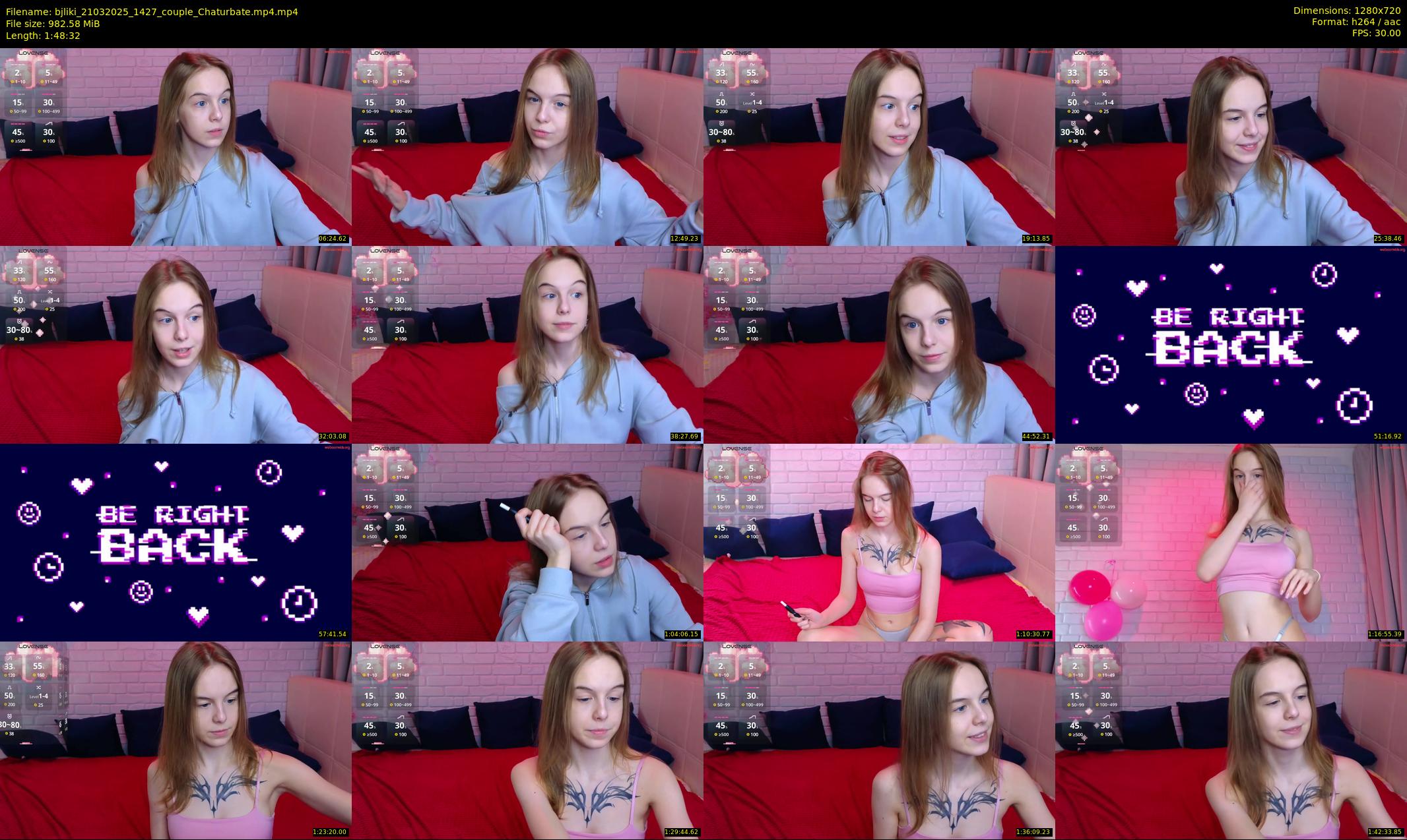 bjliki — 109 minute Chaturbate couple cam show recording, 720p, Mar 21, 2025