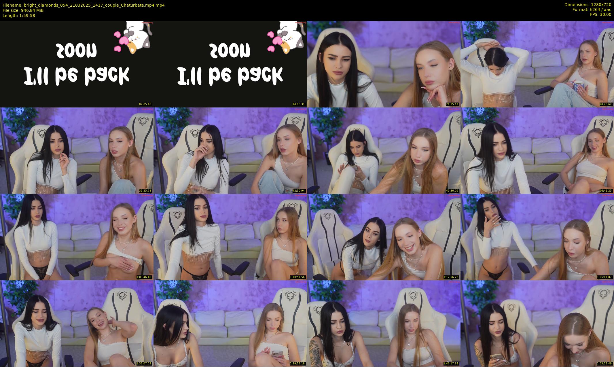 bright_diamonds_054 — 120 minute Chaturbate couple cam show recording, 720p, Mar 21, 2025