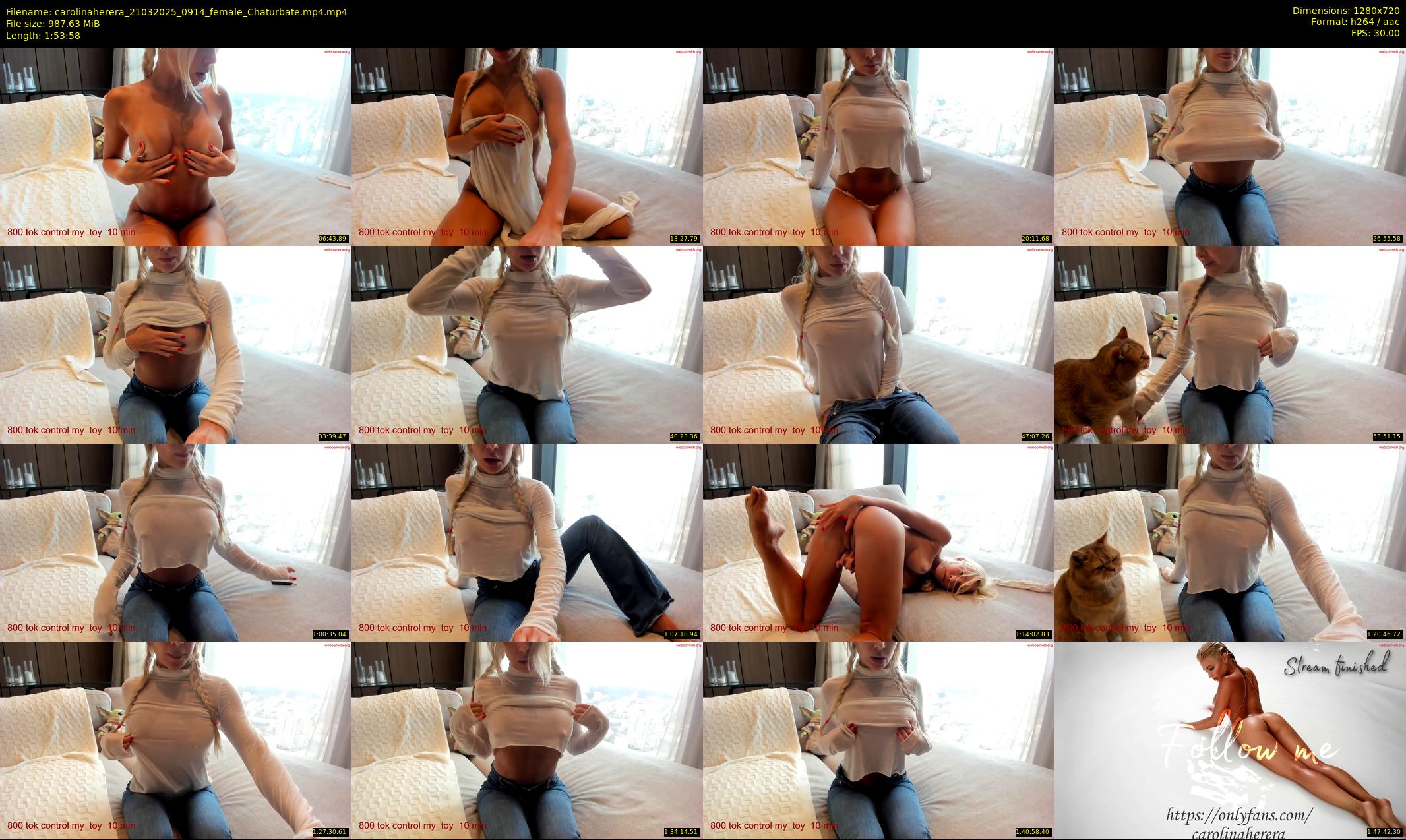 carolinaherera — 114 minute Chaturbate female cam show recording, 720p, Mar 21, 2025