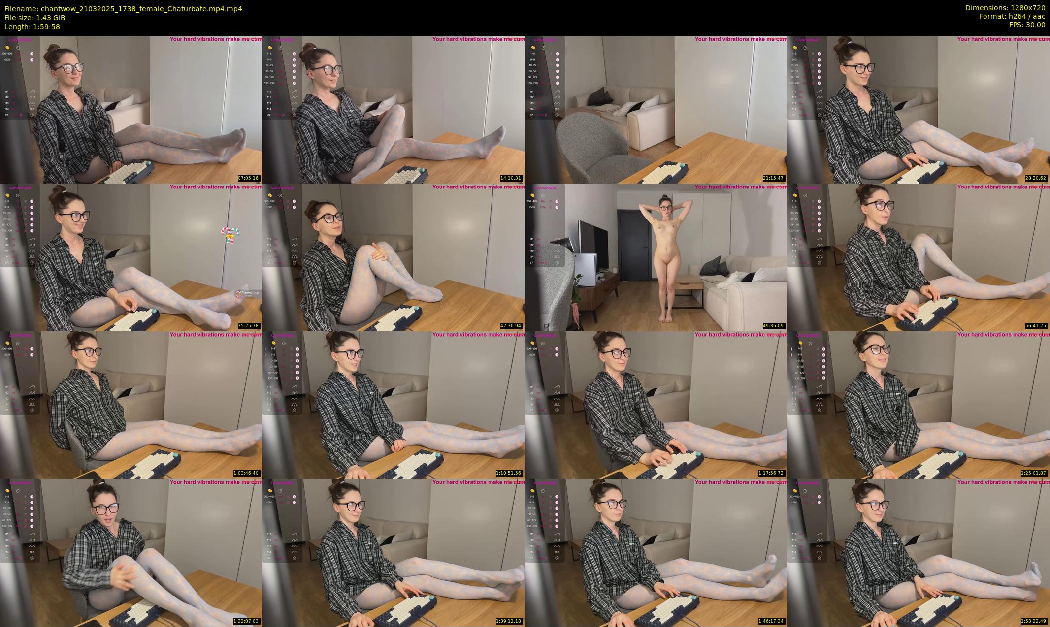 chantwow — 120 minute Chaturbate female cam show recording, 720p, Mar 21, 2025