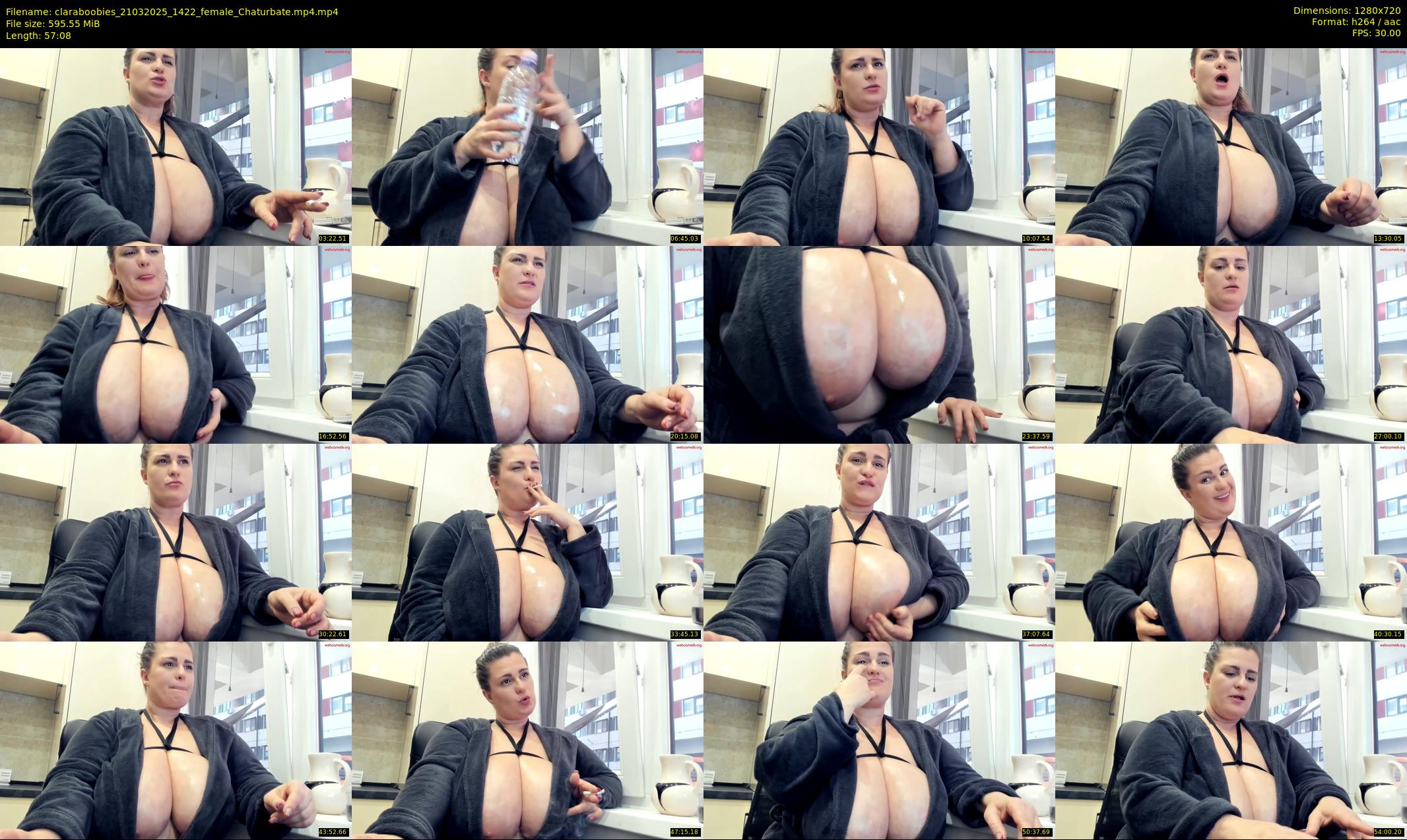 claraboobies — 58 minute Chaturbate female cam show recording, 720p, Mar 21, 2025