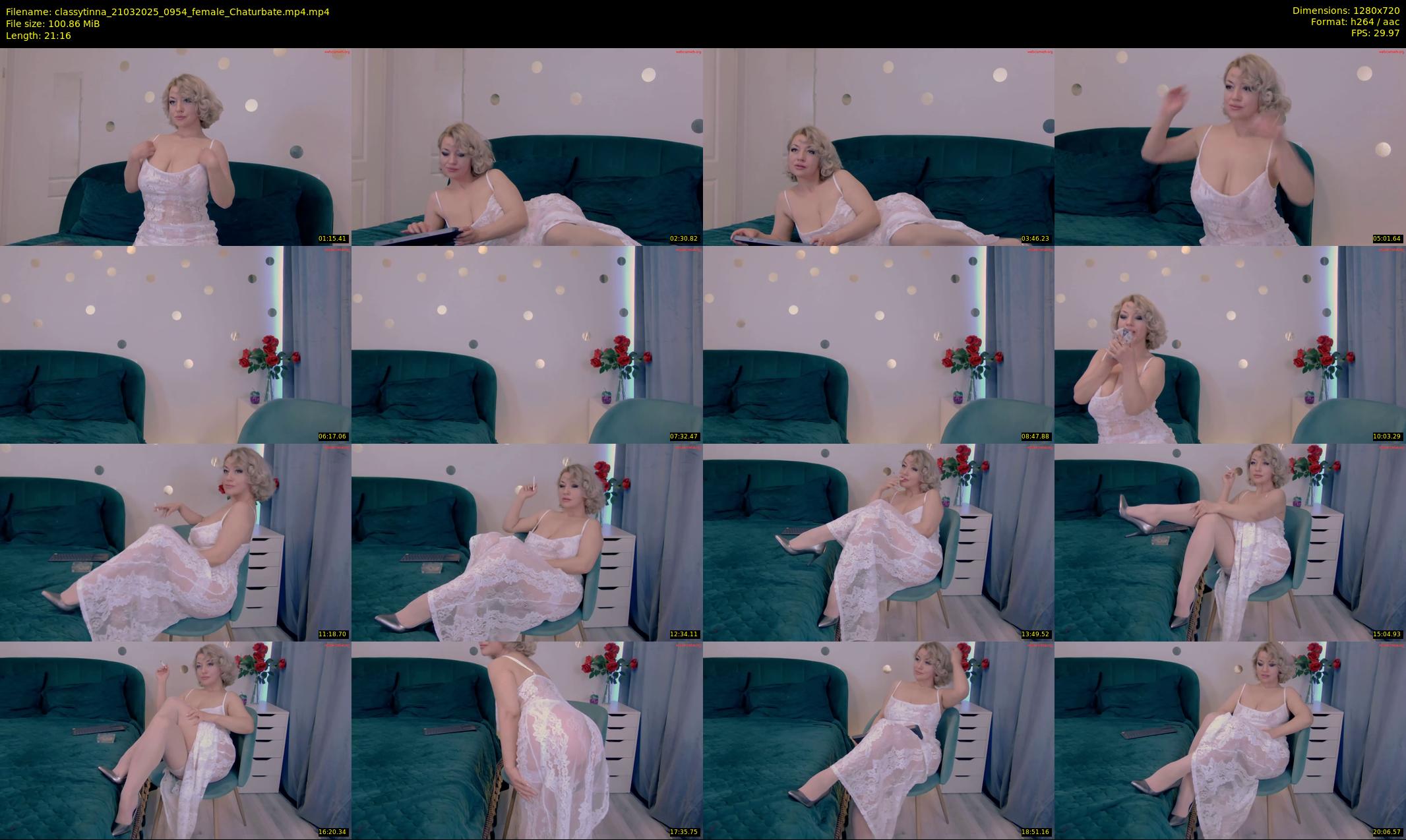 classytinna — 22 minute Chaturbate female cam show recording, 720p, Mar 21, 2025