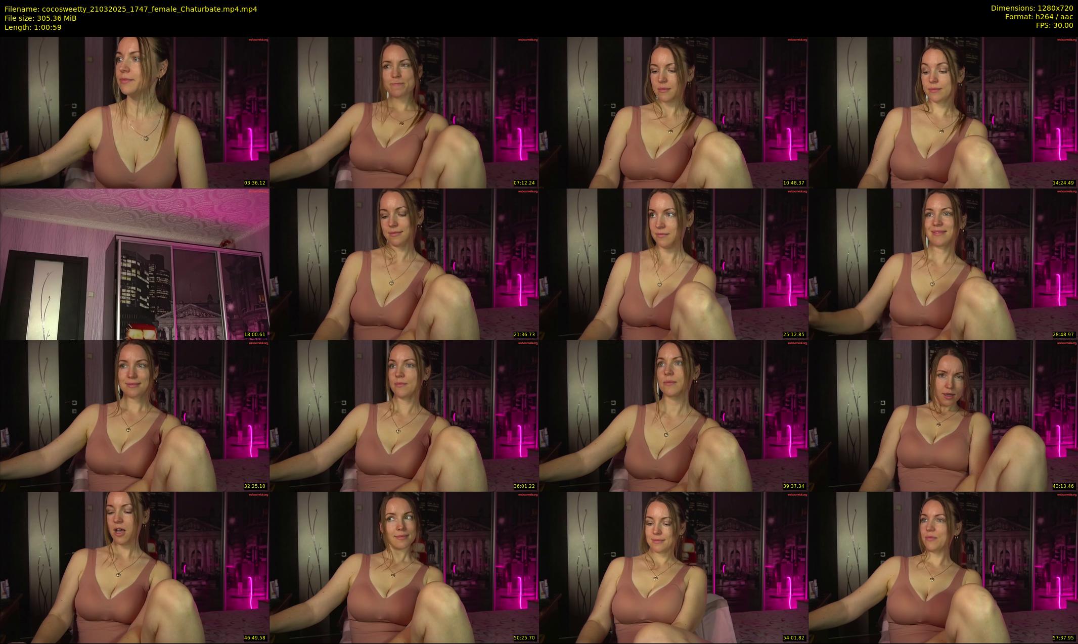 cocosweetty — 61 minute Chaturbate female cam show recording, 720p, Mar 21, 2025