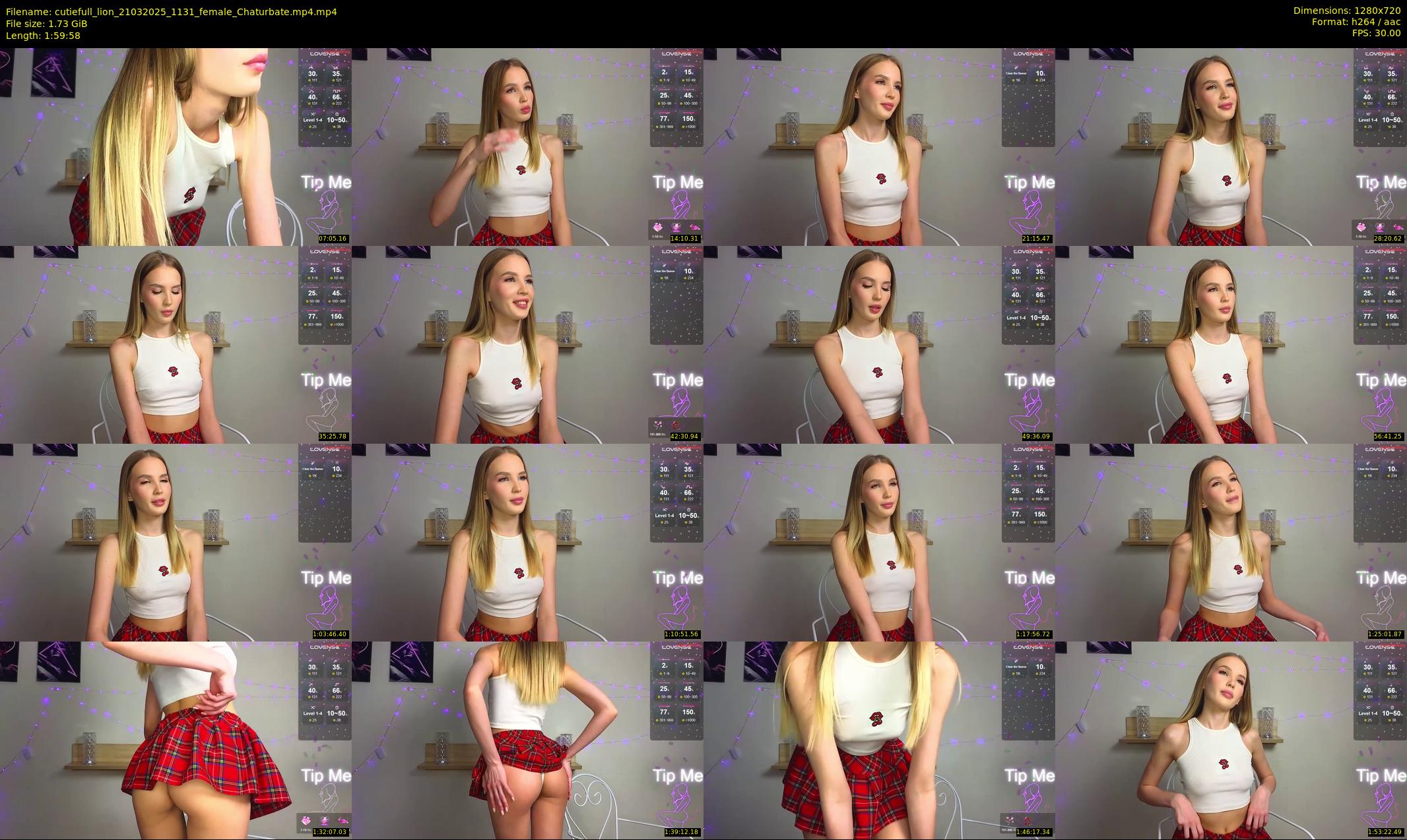 cutiefull_lion — 120 minute Chaturbate female cam show recording, 720p, Mar 21, 2025