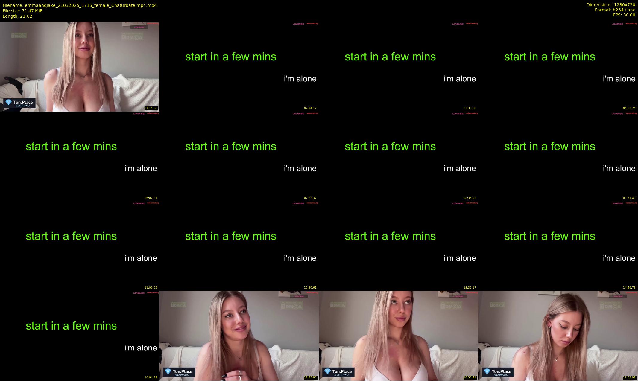 emmaandjake — 22 minute Chaturbate couple cam show recording, 720p, Mar 21, 2025