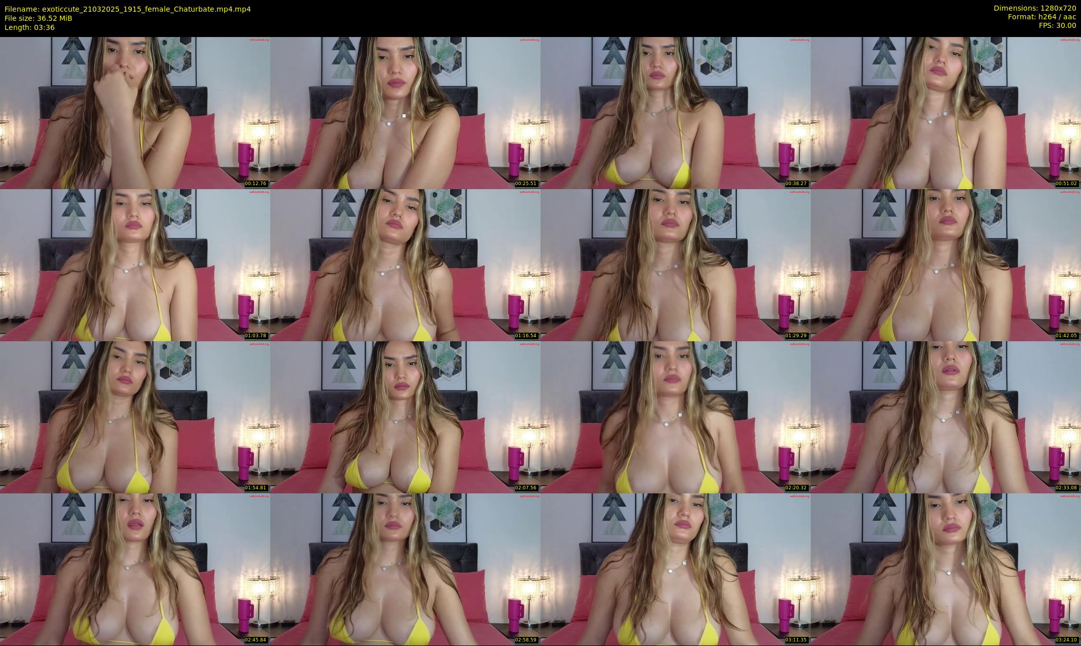 exoticcute — 4 minute Chaturbate female cam show recording, 720p, Mar 21, 2025