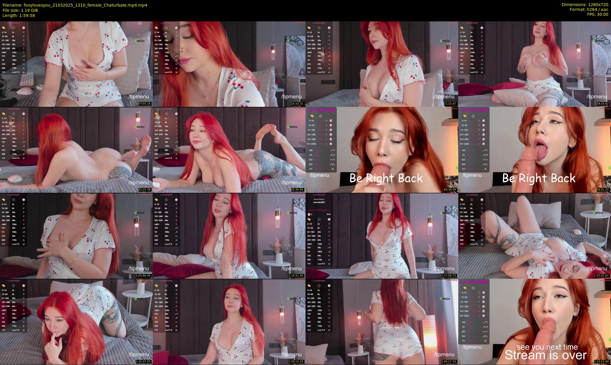 foxylovesyou — 120 minute Chaturbate female cam show recording, 720p, Mar 21, 2025