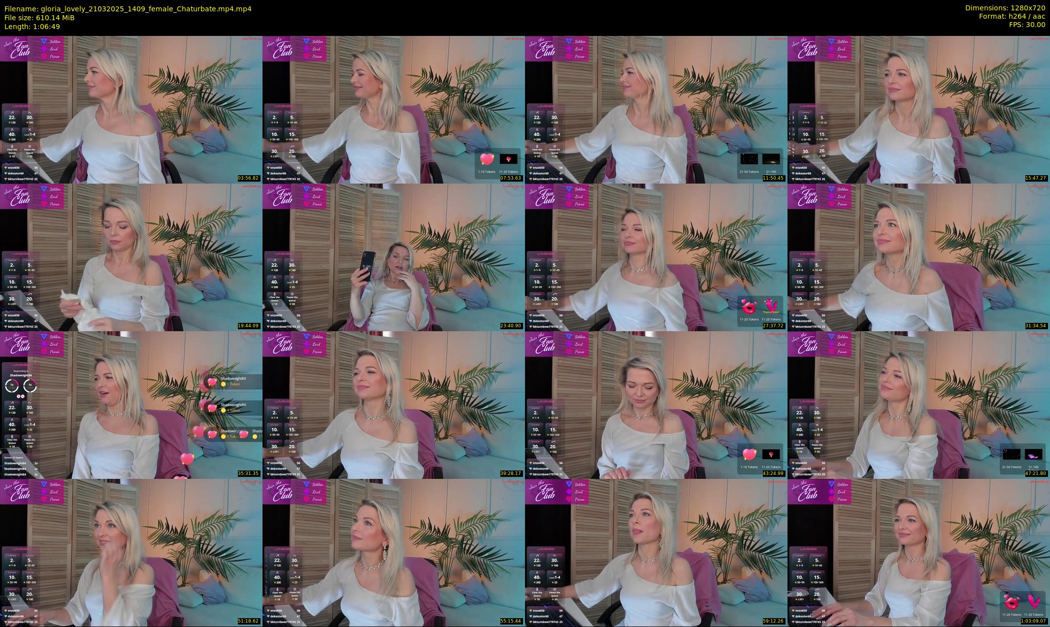 gloria_lovely — 67 minute Chaturbate female cam show recording, 720p, Mar 21, 2025