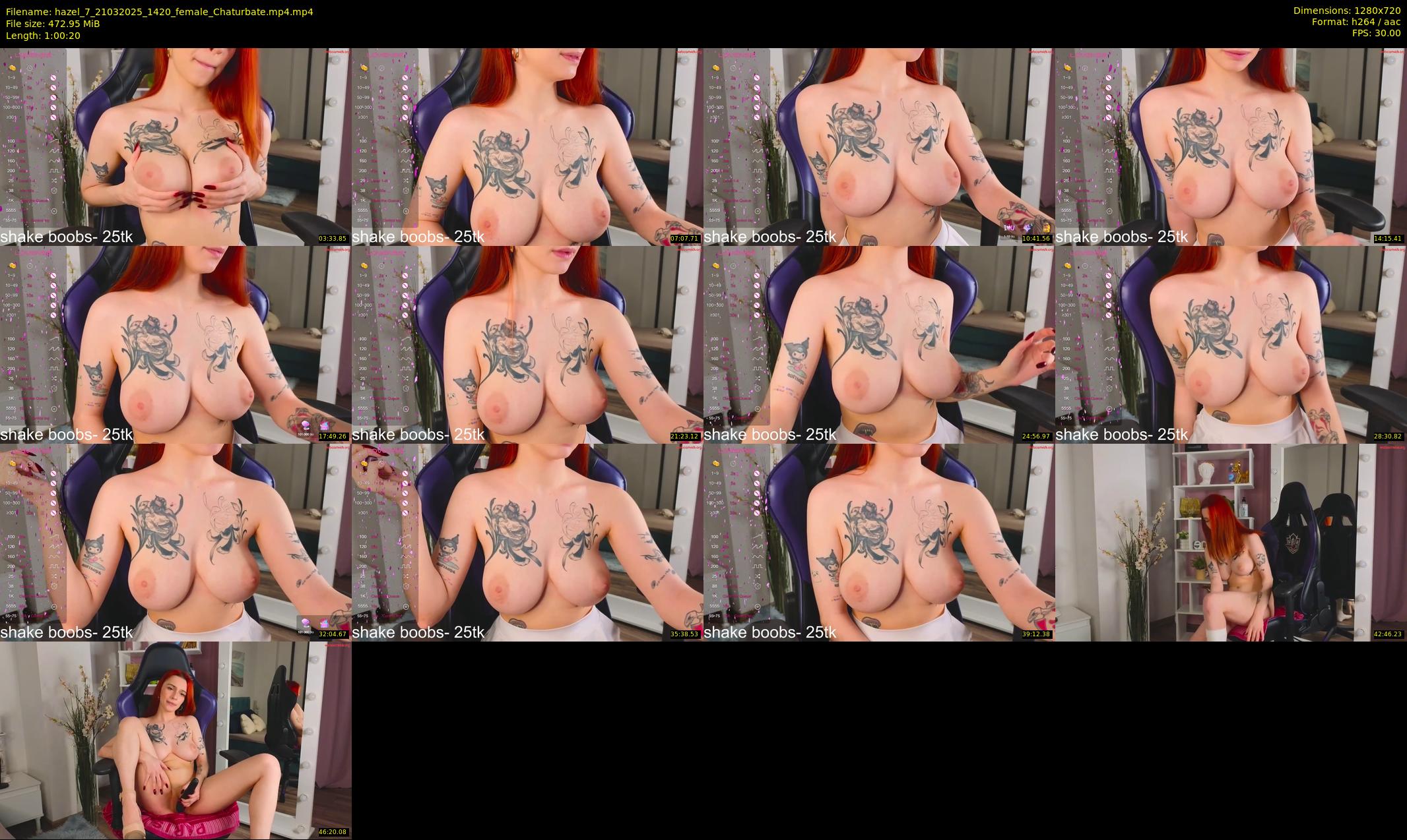 hazel_7 — 61 minute Chaturbate female cam show recording, 720p, Mar 21, 2025