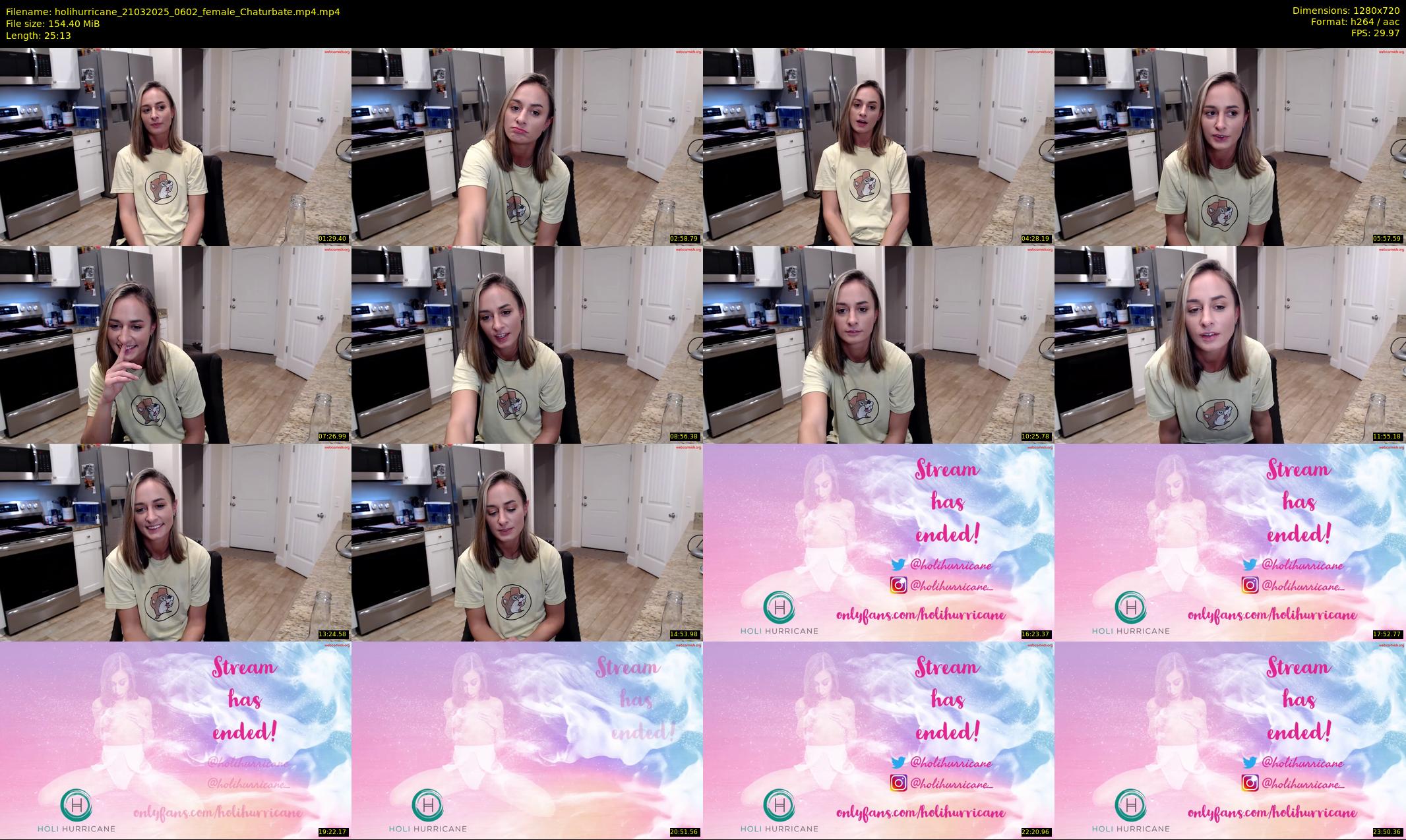 holihurricane — 26 minute Chaturbate female cam show recording, 720p, Mar 21, 2025