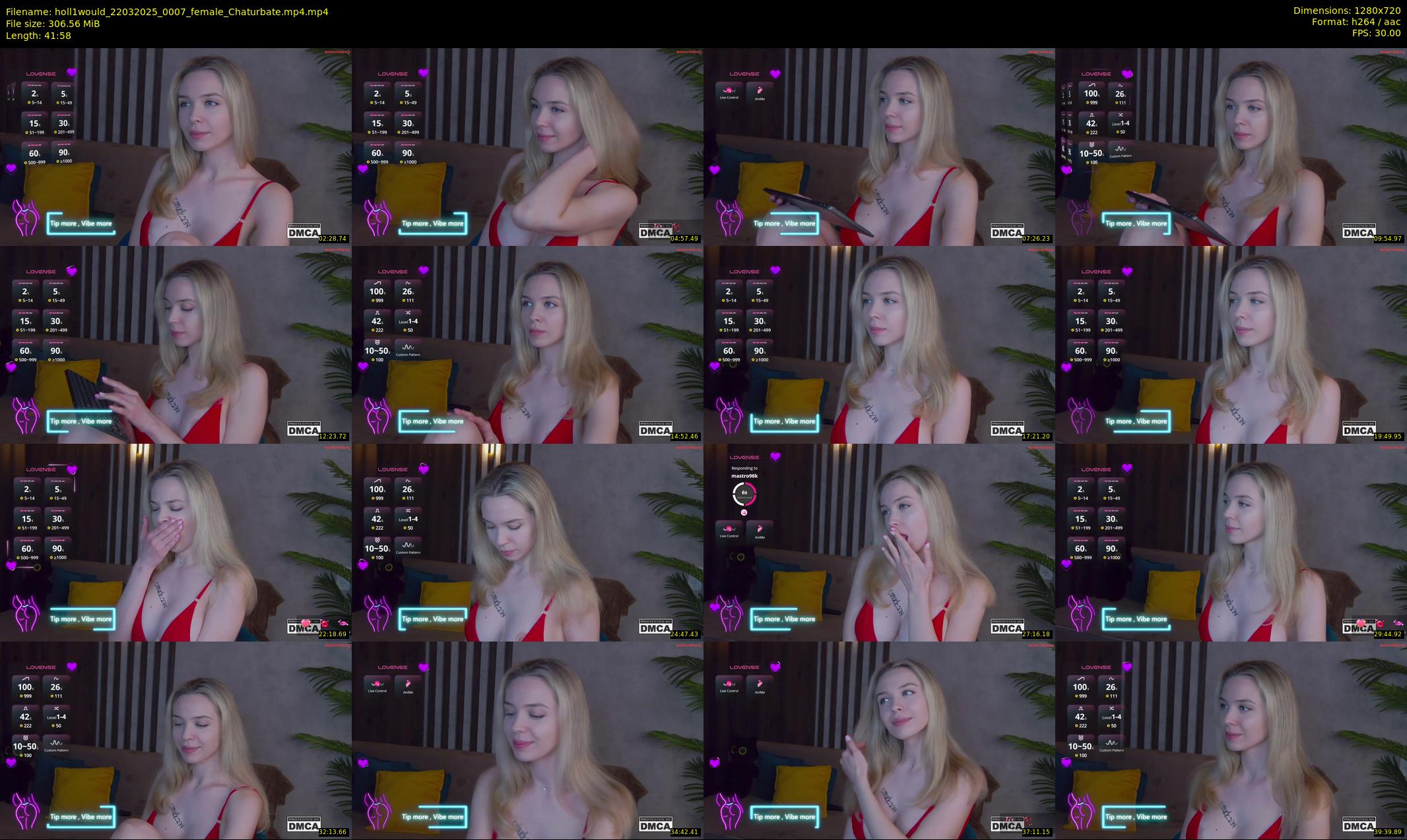 holl1would — 42 minute Chaturbate female cam show recording, 720p, Mar 22, 2025