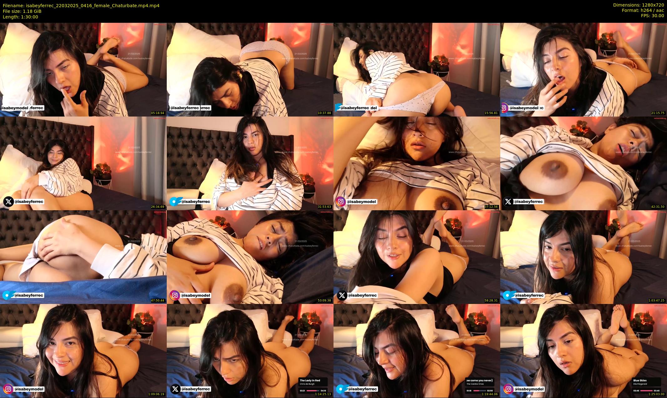 isabeyferrec — 90 minute Chaturbate female cam show recording, 720p, Mar 22, 2025