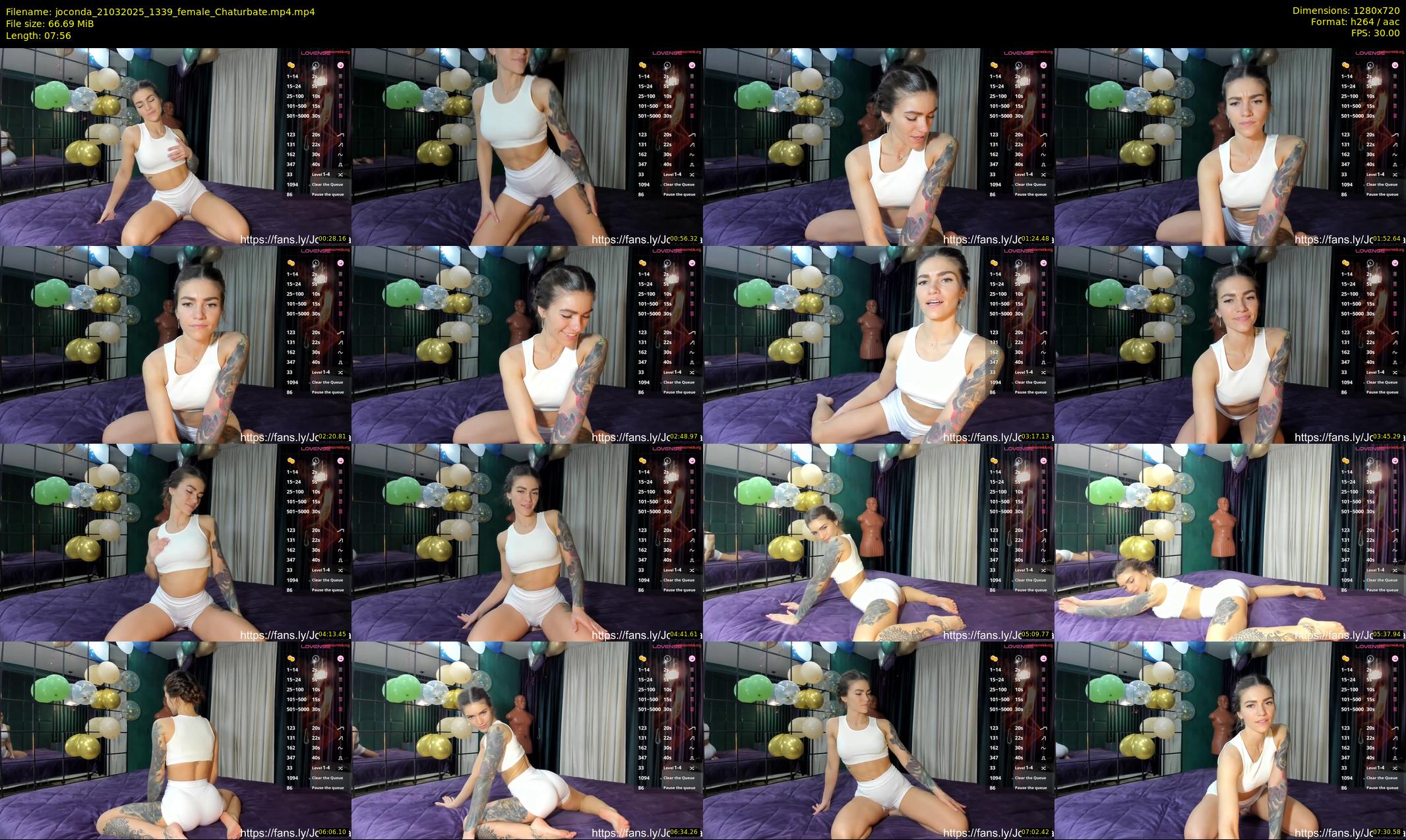 joconda — 8 minute Chaturbate female cam show recording, 720p, Mar 21, 2025
