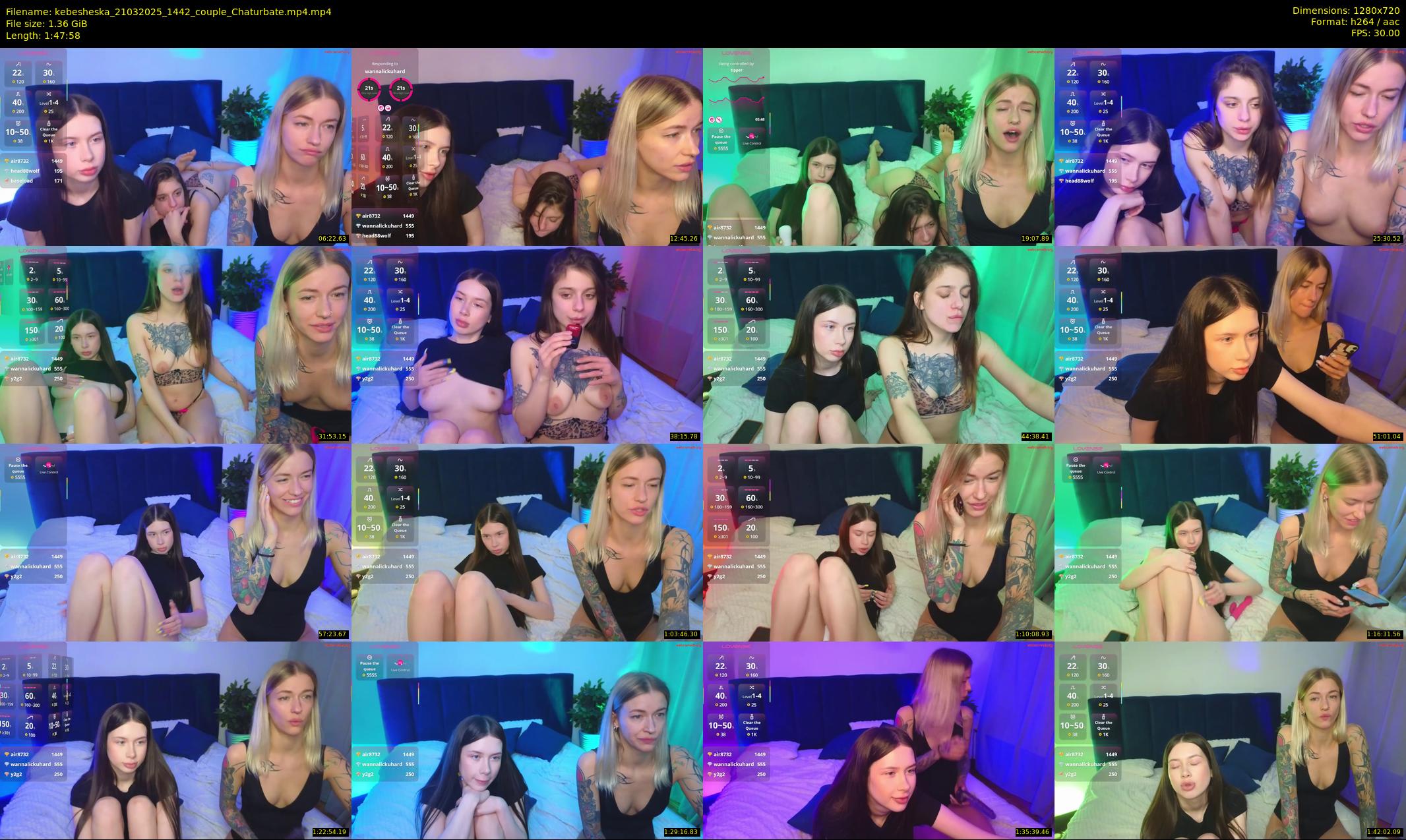 kebesheska — 108 minute Chaturbate couple cam show recording, 720p, Mar 21, 2025