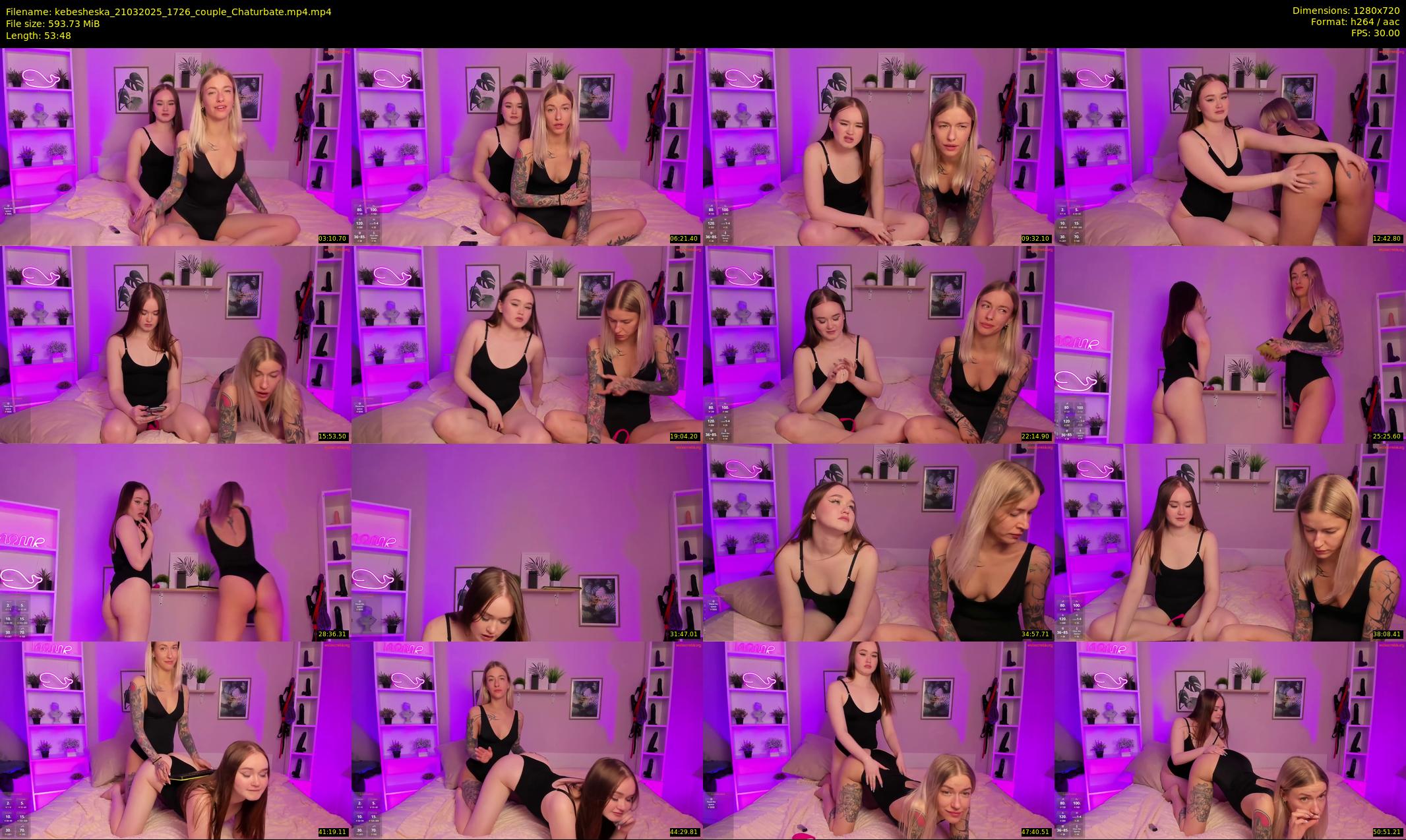 kebesheska — 54 minute Chaturbate couple cam show recording, 720p, Mar 21, 2025