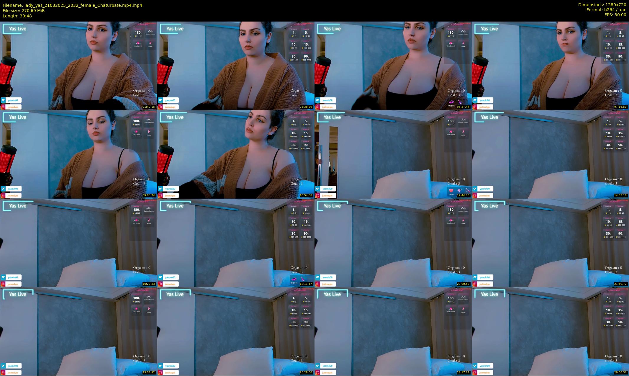 lady_yas — 31 minute Chaturbate female cam show recording, 720p, Mar 21, 2025