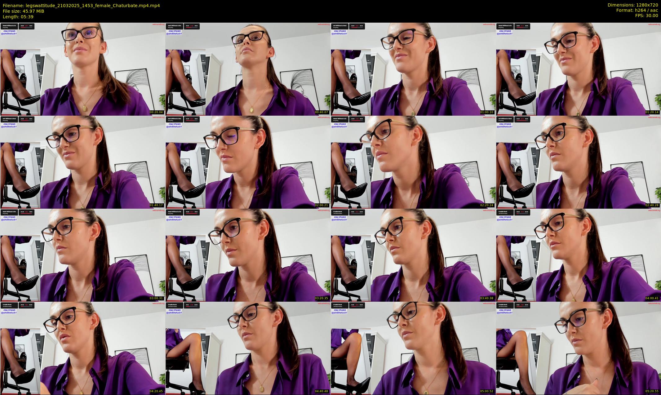 legswattitude — 6 minute Chaturbate female cam show recording, 720p, Mar 21, 2025