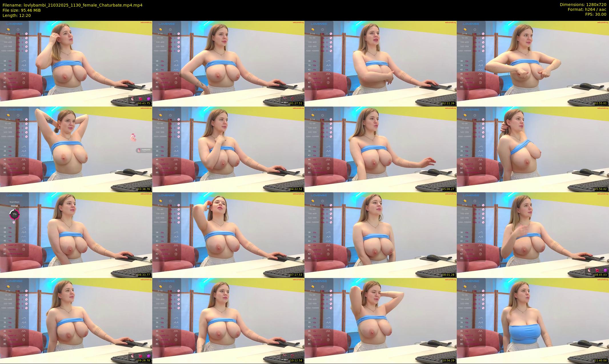 lovlybambi — 13 minute Chaturbate female cam show recording, 720p, Mar 21, 2025