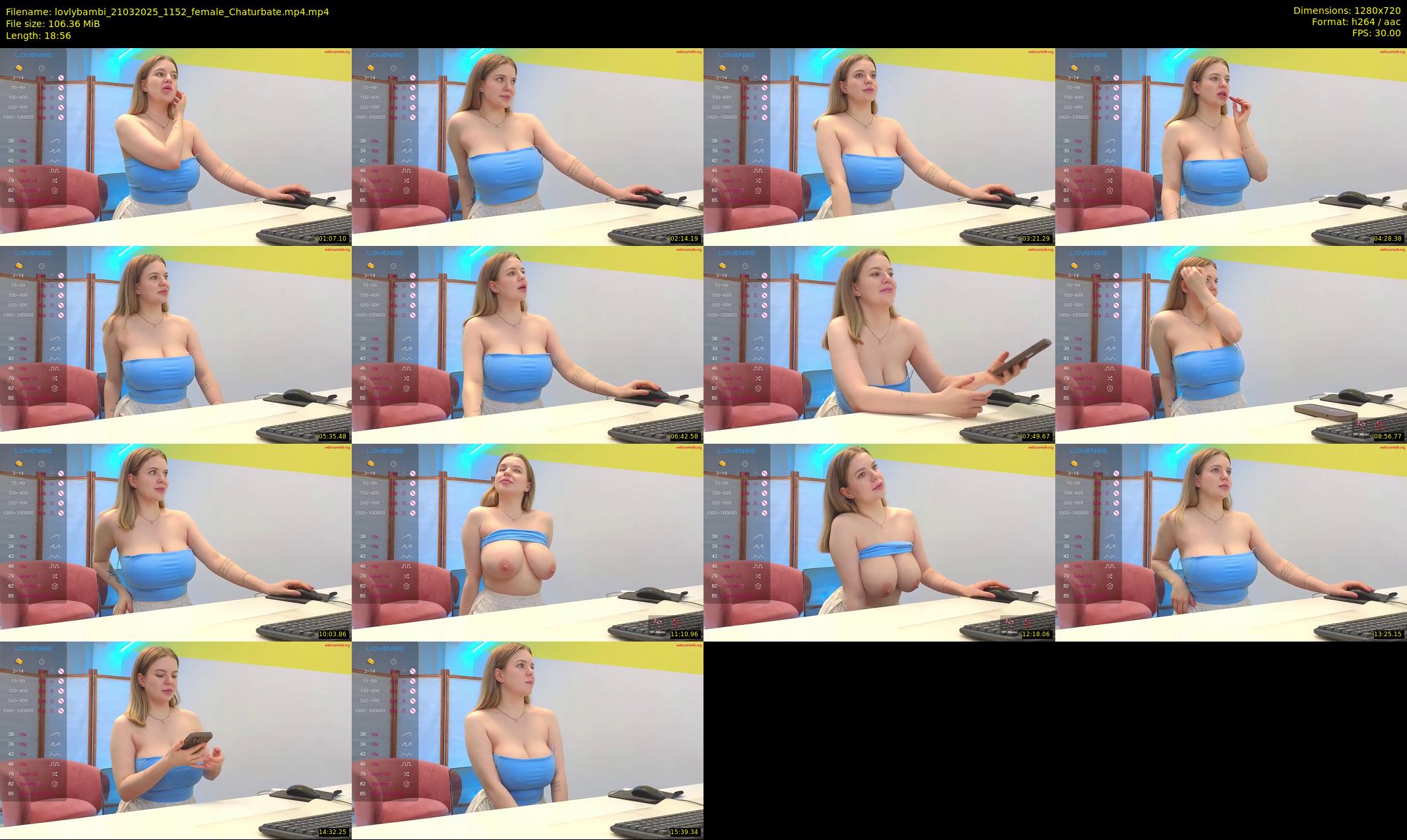 lovlybambi — 19 minute Chaturbate female cam show recording, 720p, Mar 21, 2025