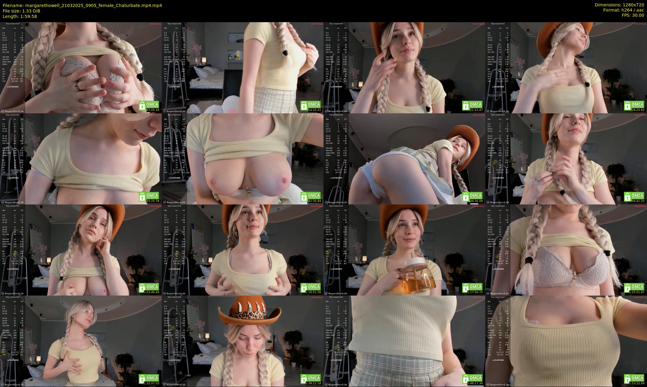 margarethowell — 120 minute Chaturbate female cam show recording, 720p, Mar 21, 2025