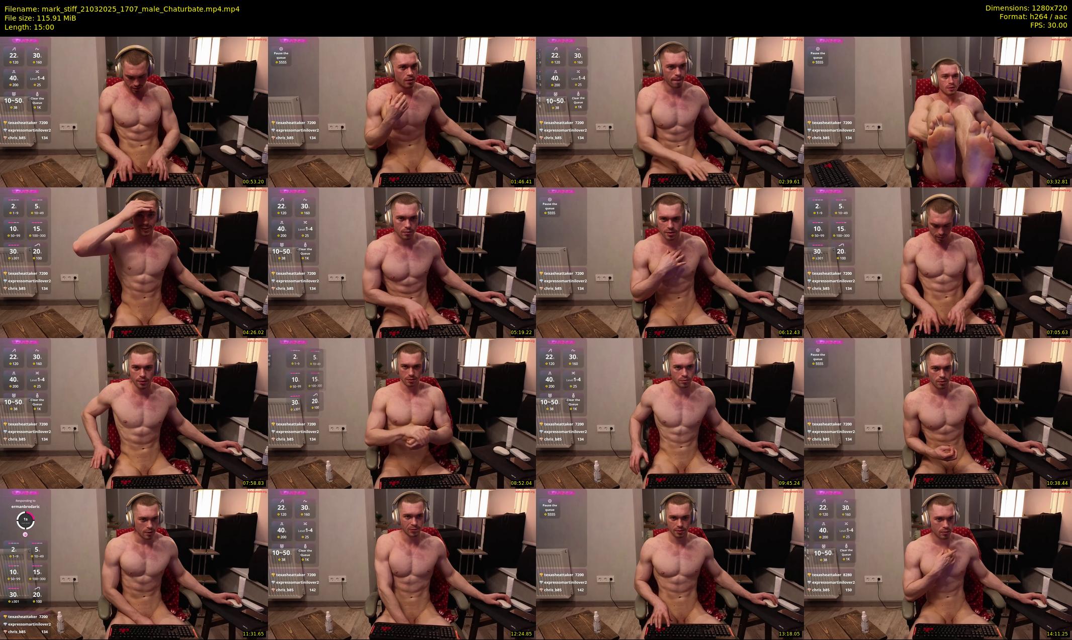 mark_stiff — 15 minute Chaturbate male cam show recording, 720p, Mar 21, 2025