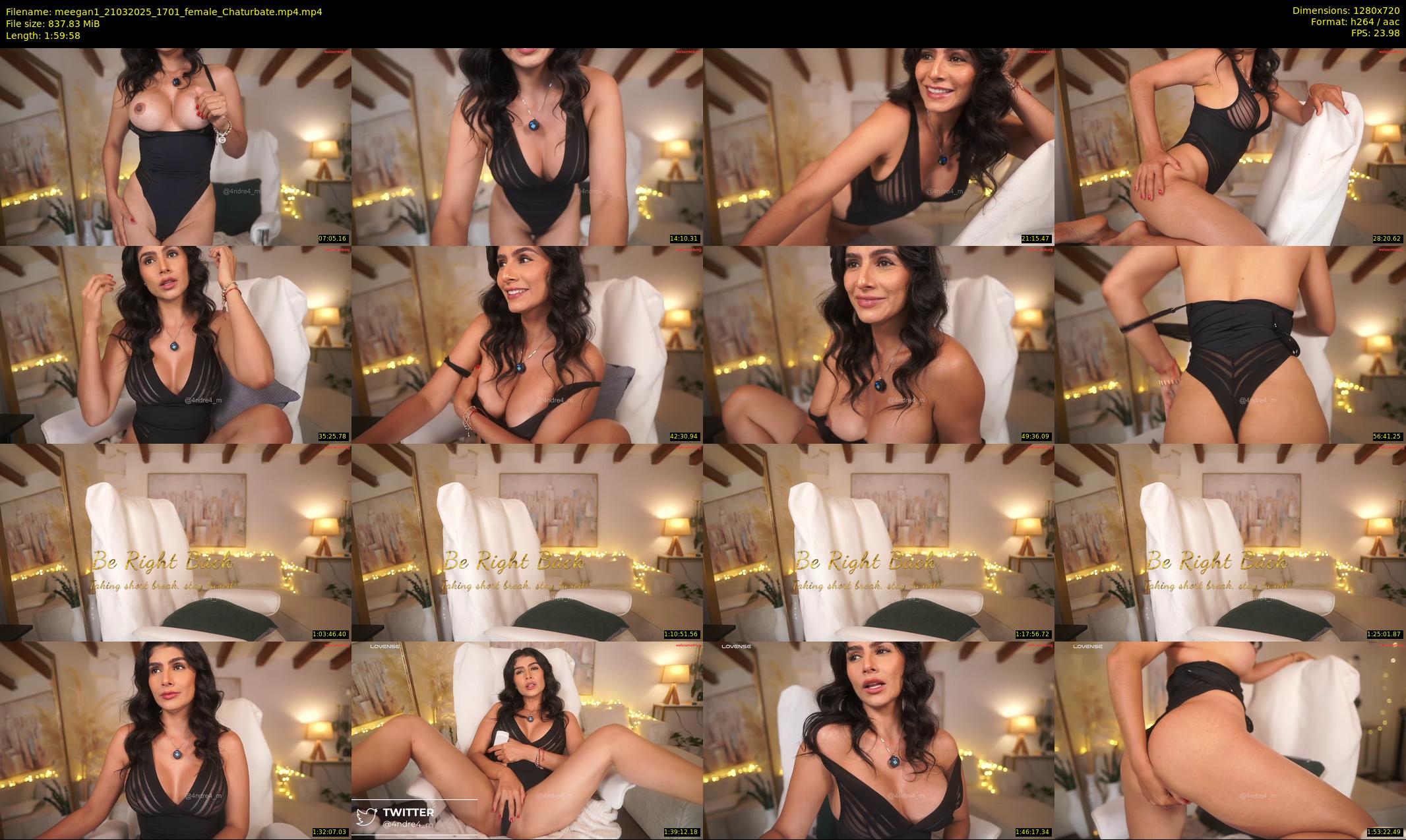 meegan1 — 120 minute Chaturbate female cam show recording, 720p, Mar 21, 2025