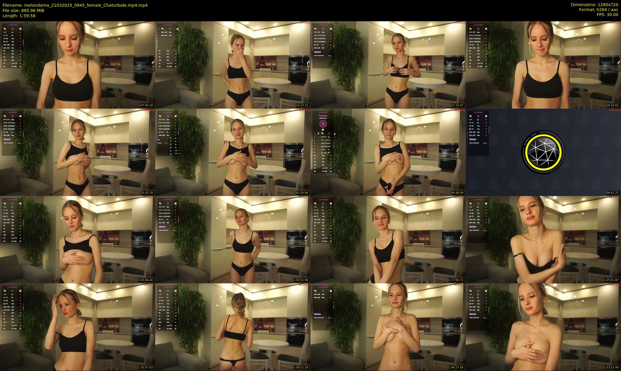 melondama — 120 minute Chaturbate female cam show recording, 720p, Mar 21, 2025