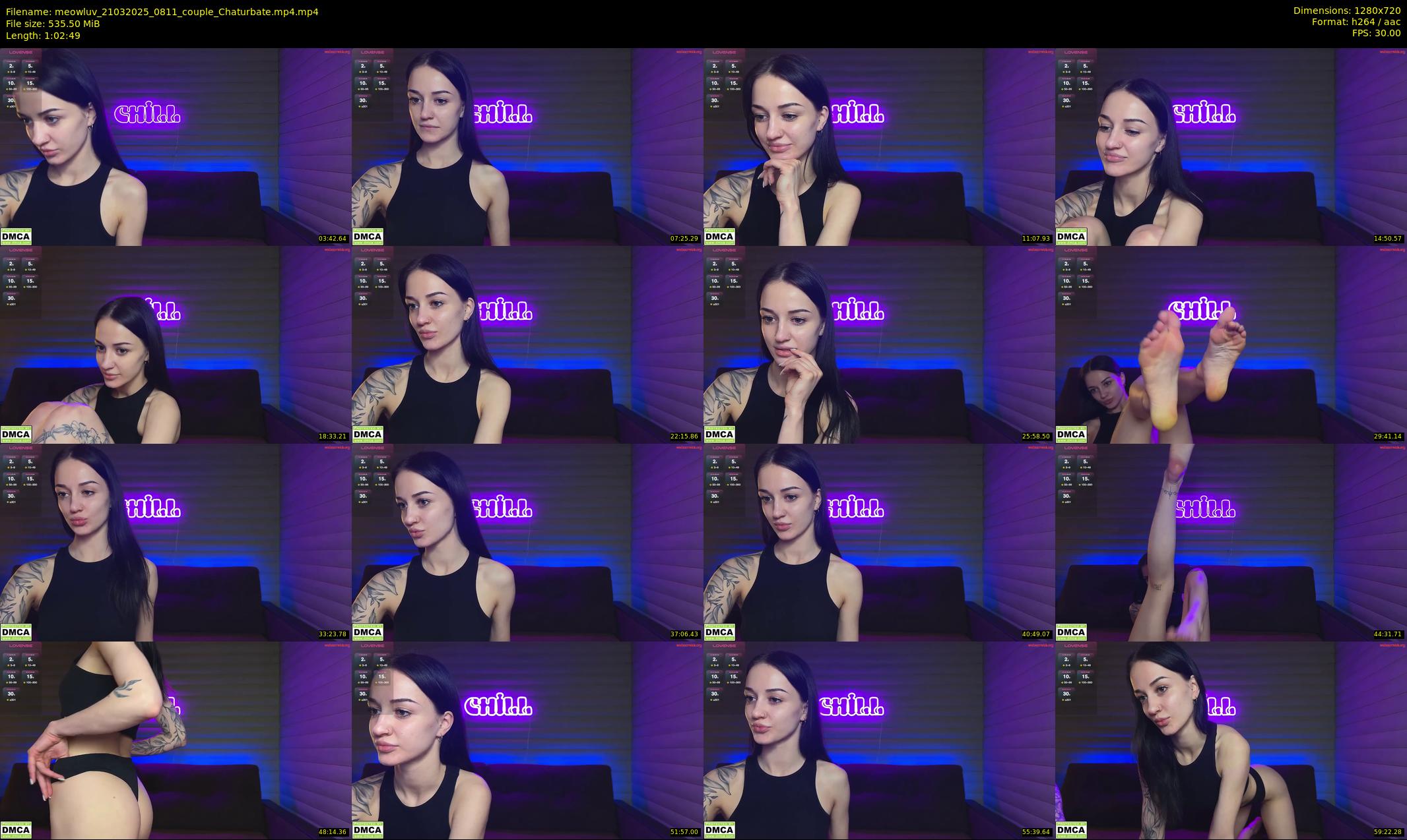 meowluv — 63 minute Chaturbate couple cam show recording, 720p, Mar 21, 2025