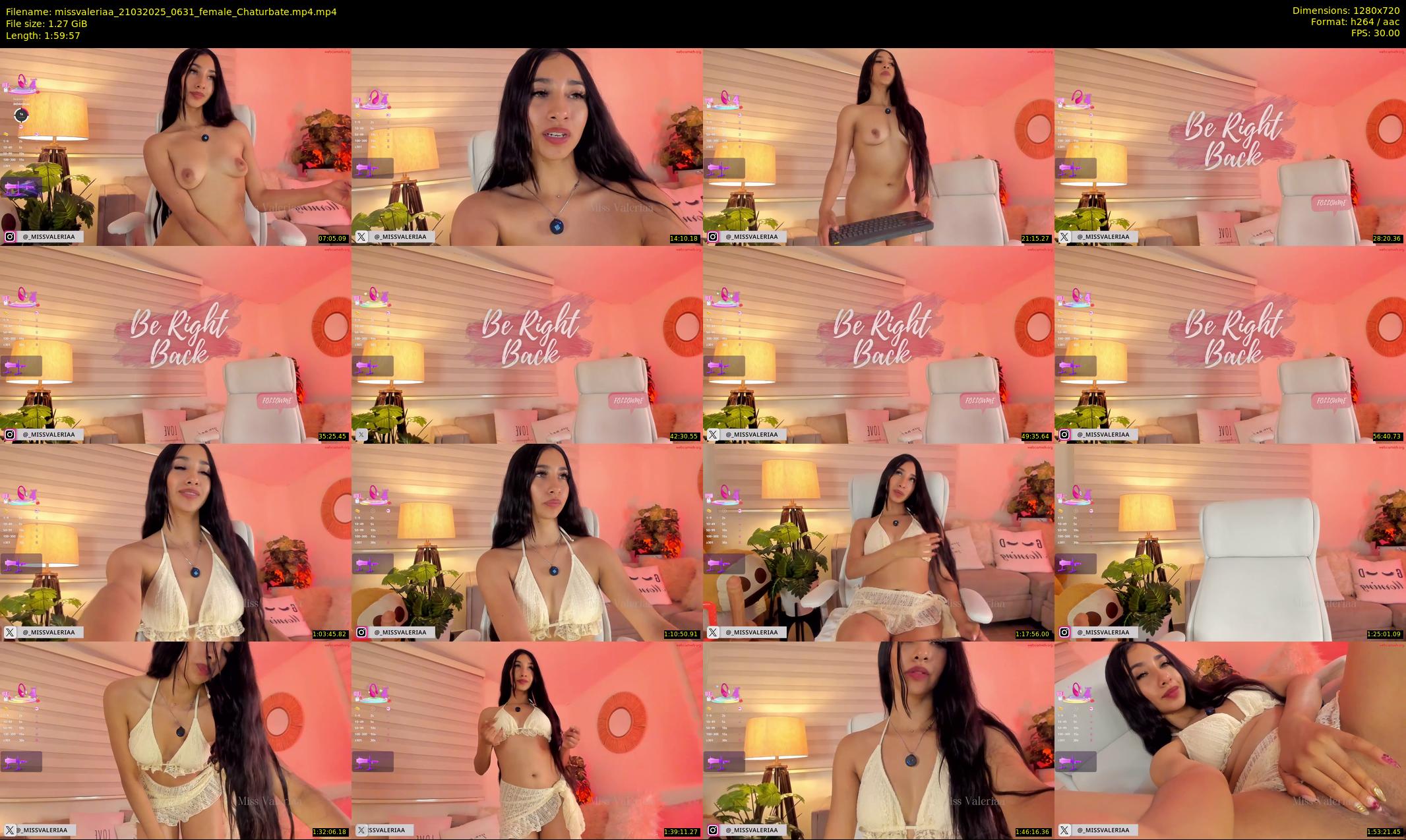 missvaleriaa — 120 minute Chaturbate female cam show recording, 720p, Mar 21, 2025