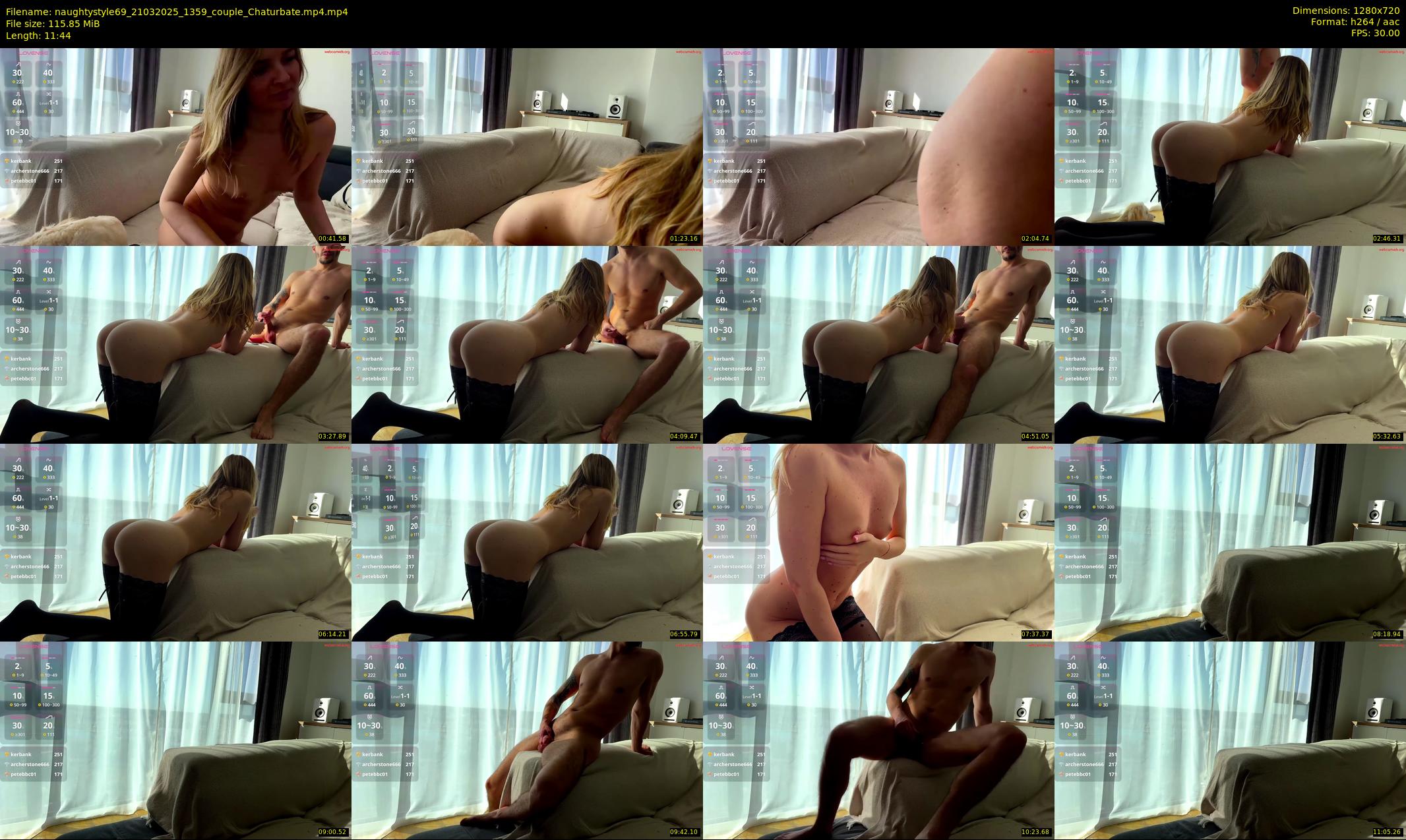 naughtystyle69 — 12 minute Chaturbate couple cam show recording, 720p, Mar 21, 2025