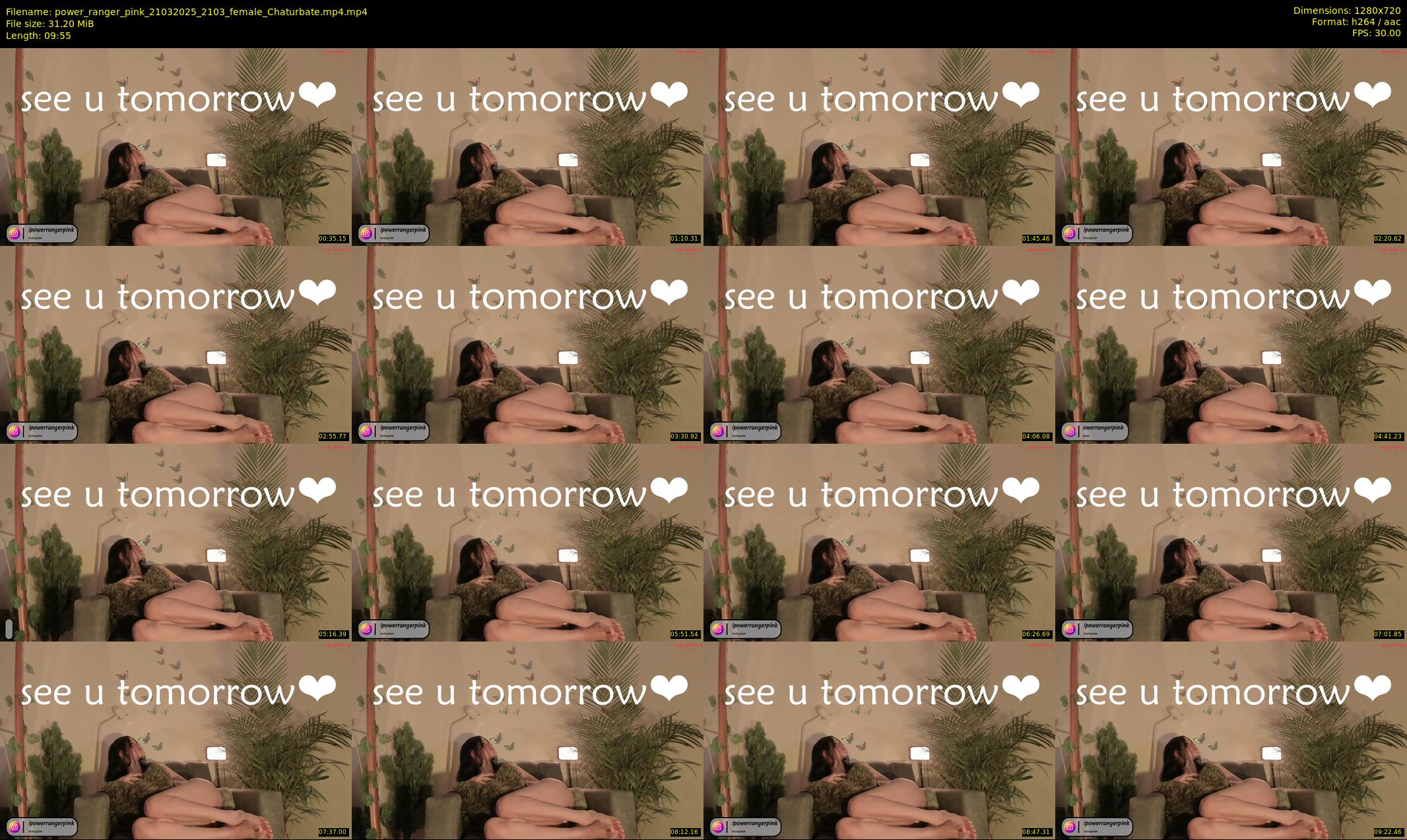 power_ranger_pink — 10 minute Chaturbate female cam show recording, 720p, Mar 21, 2025