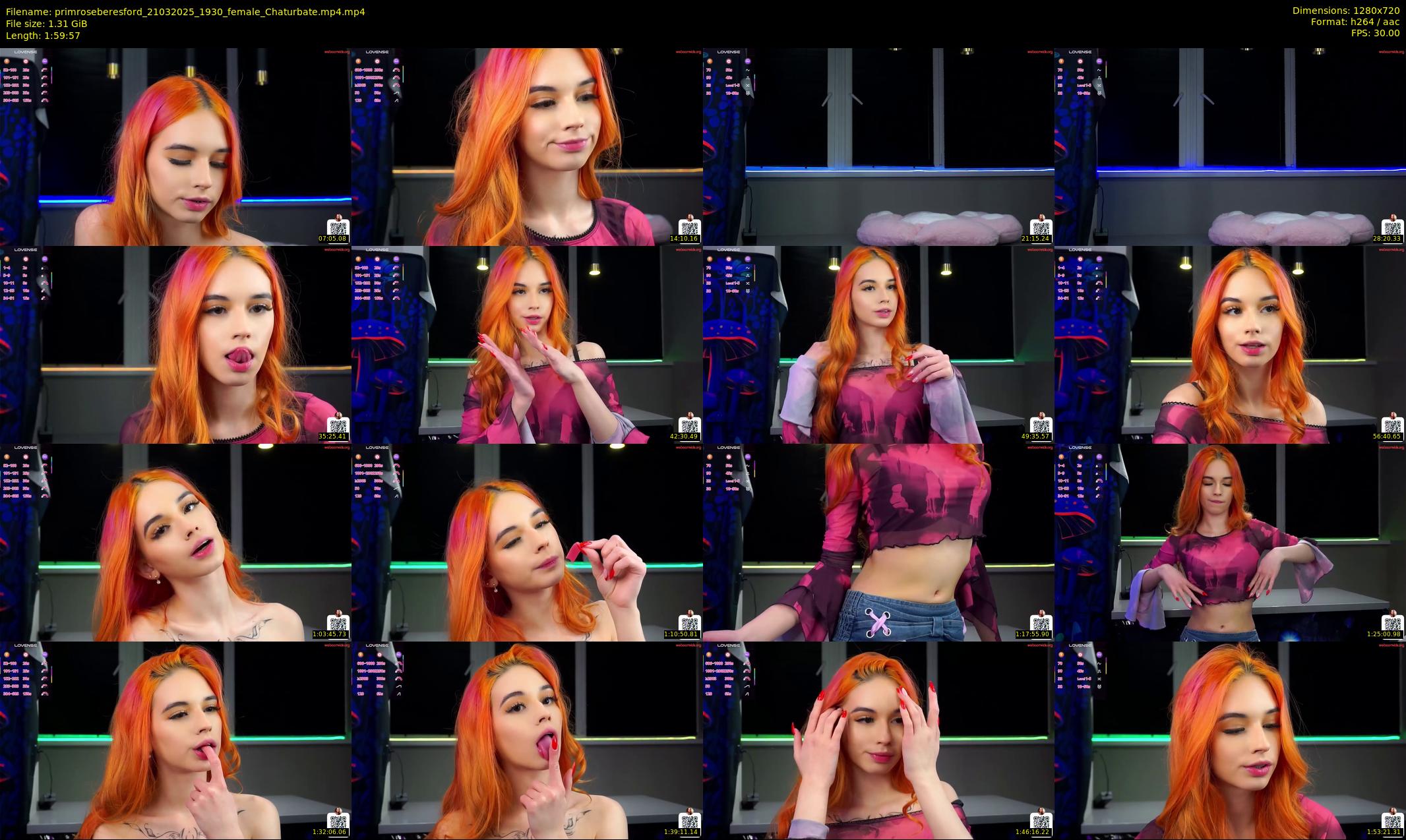 primroseberesford — 120 minute Chaturbate female cam show recording, 720p, Mar 21, 2025