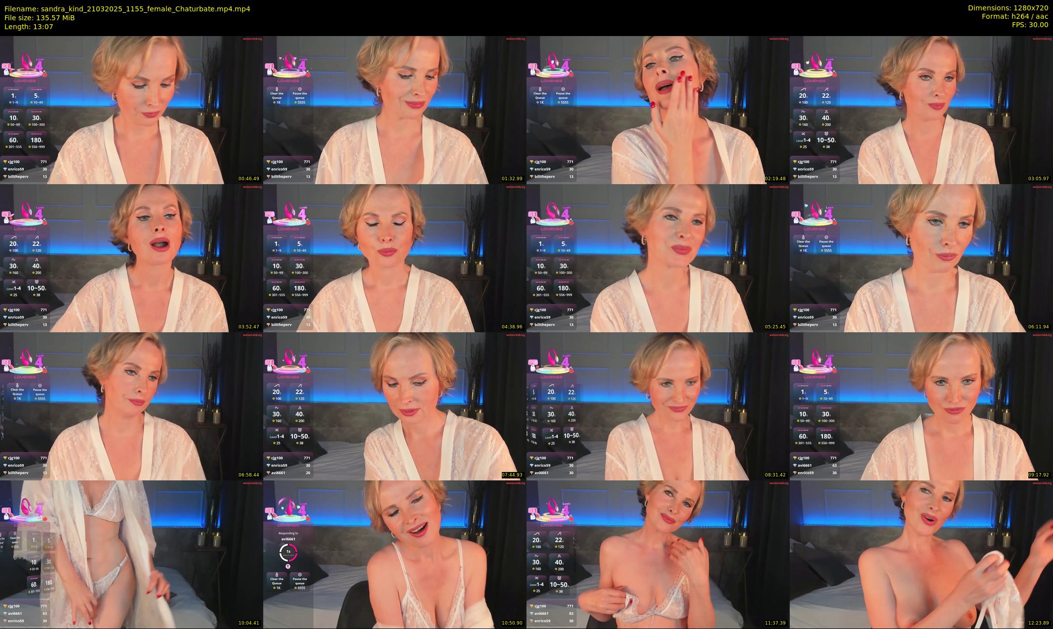 sandra_kind — 14 minute Chaturbate female cam show recording, 720p, Mar 21, 2025