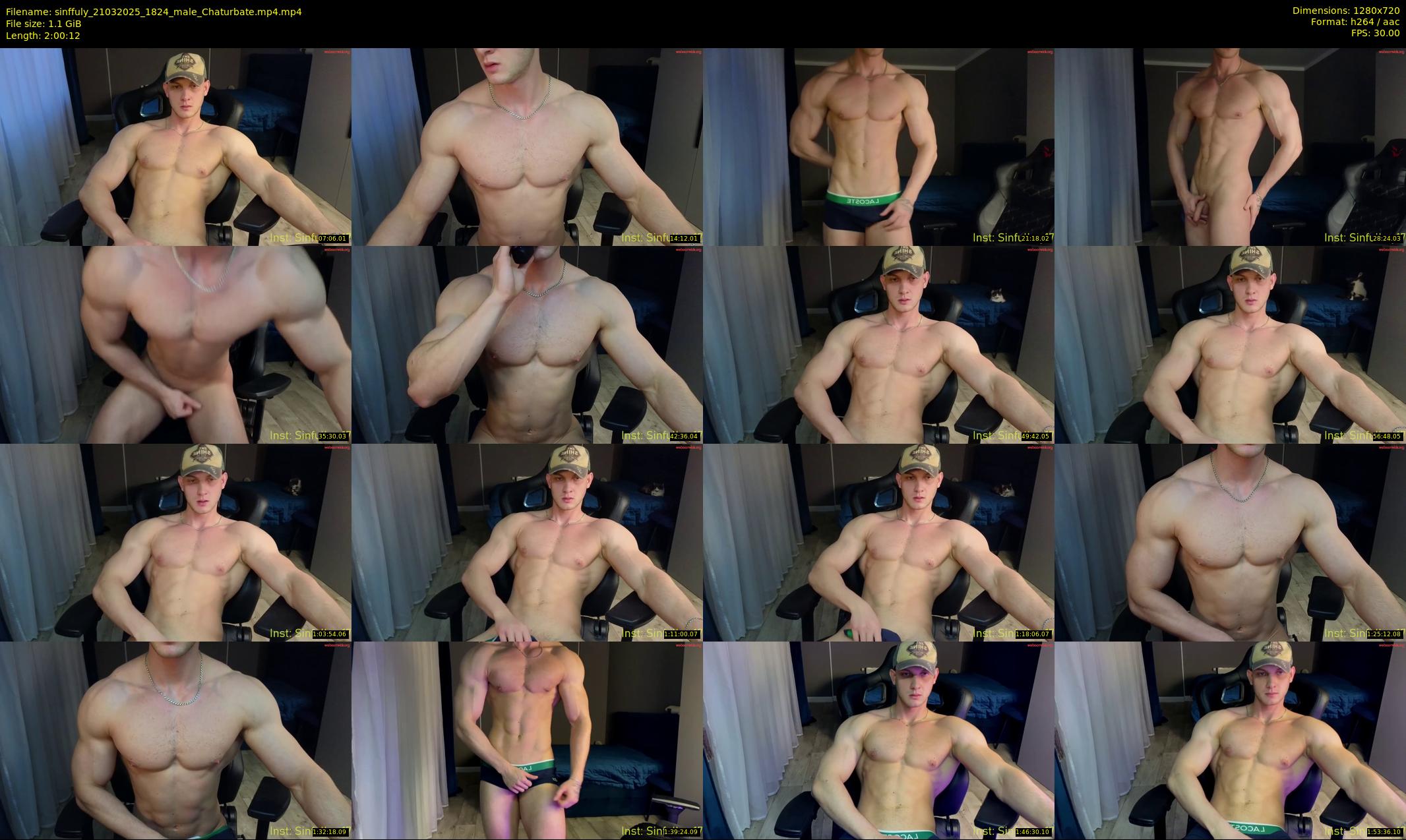 sinffuly — 121 minute Chaturbate male cam show recording, 720p, Mar 21, 2025