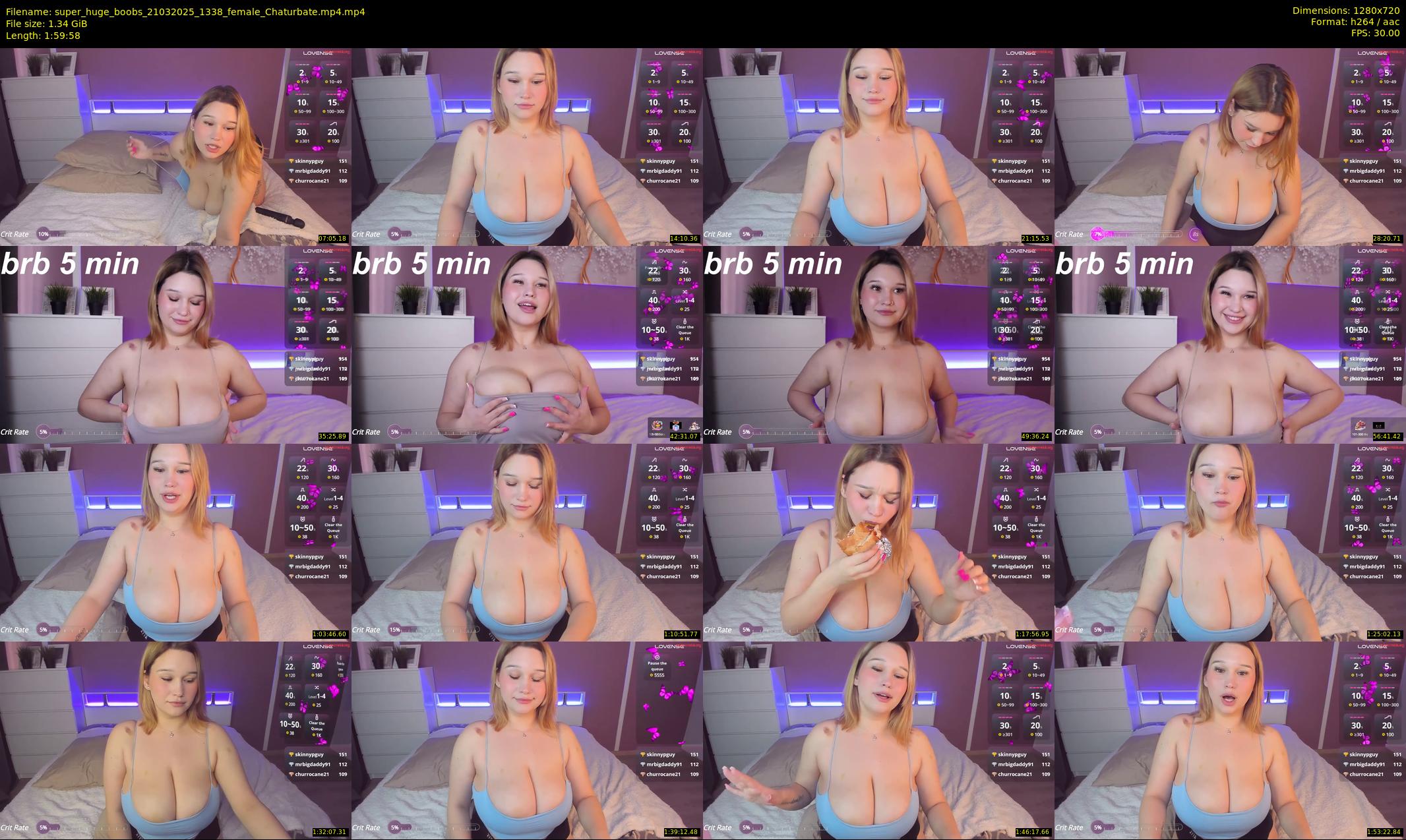 super_huge_boobs — 120 minute Chaturbate female cam show recording, 720p, Mar 21, 2025