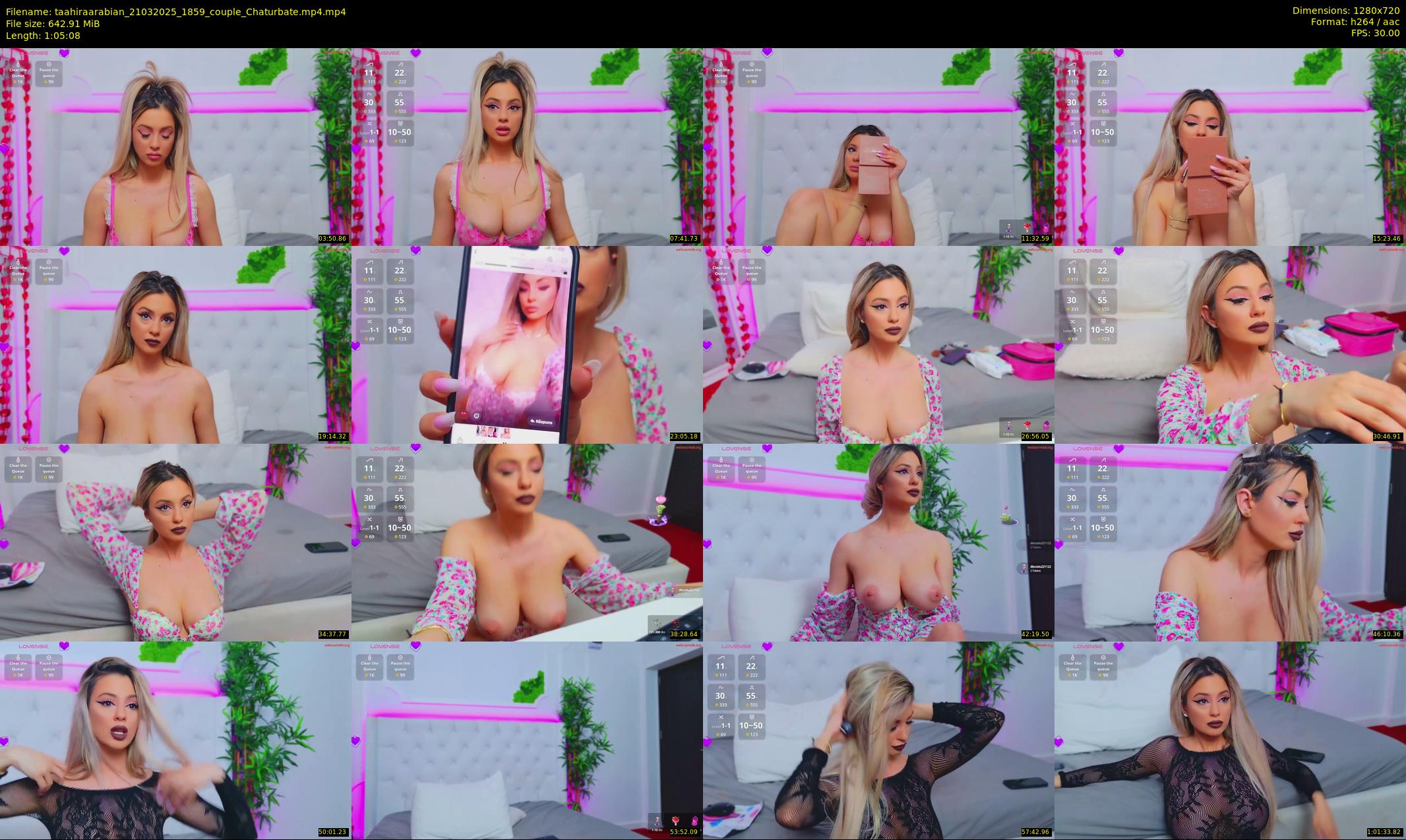 taahiraarabian — 66 minute Chaturbate female cam show recording, 720p, Mar 21, 2025