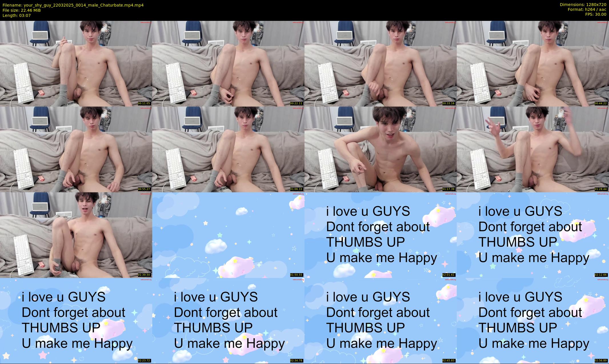 your_shy_guy — 4 minute Chaturbate male cam show recording, 720p, Mar 22, 2025