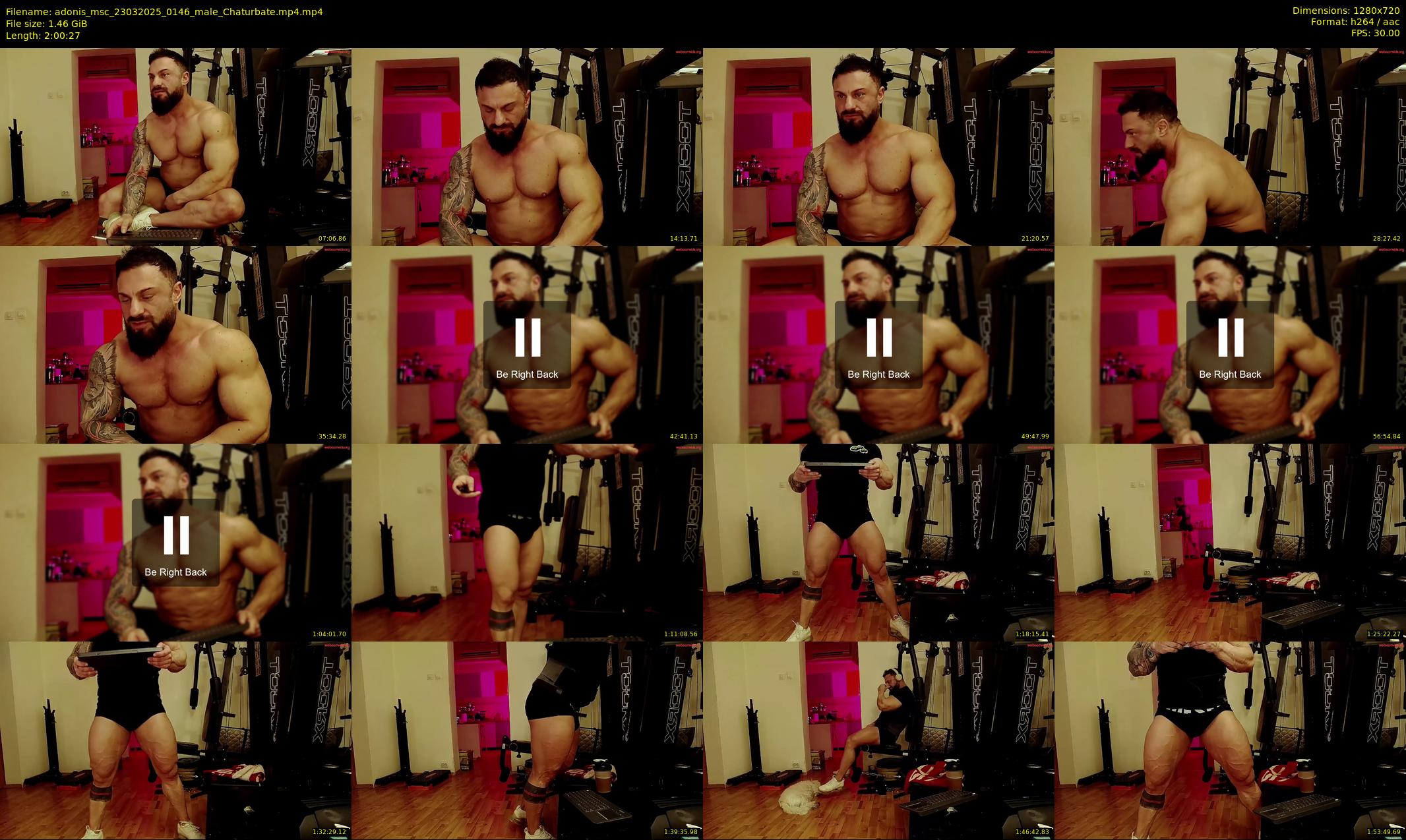 adonis_msc — 121 minute Chaturbate male cam show recording, 720p, Mar 23, 2025
