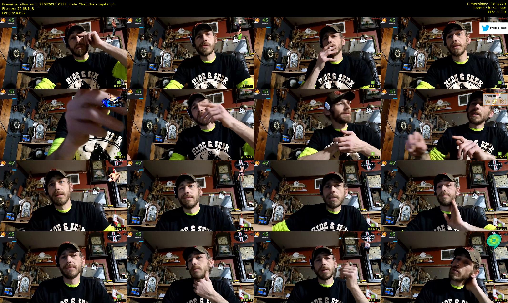 allan_arod — 5 minute Chaturbate male cam show recording, 720p, Mar 23, 2025