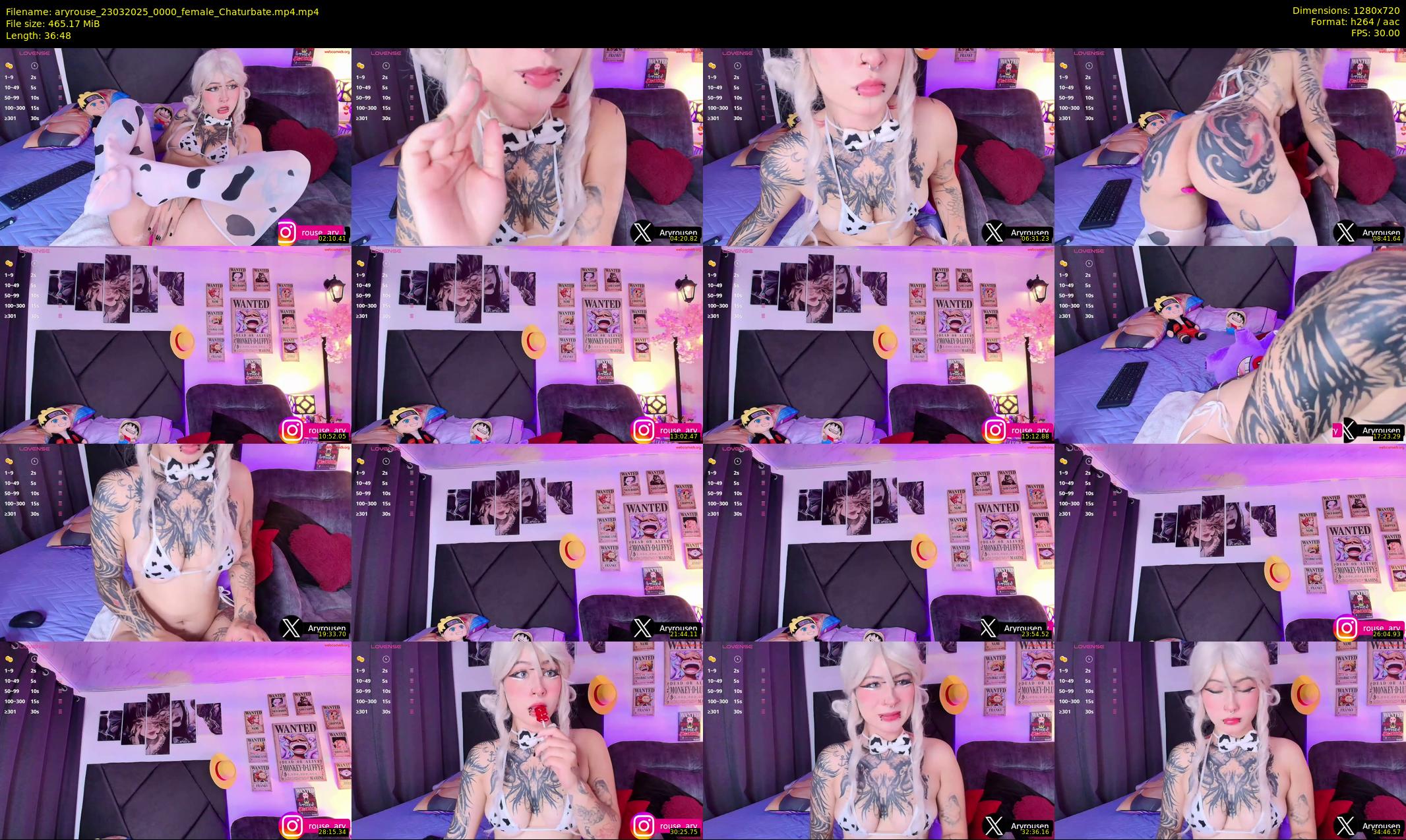 aryrouse — 37 minute Chaturbate female cam show recording, 720p, Mar 23, 2025